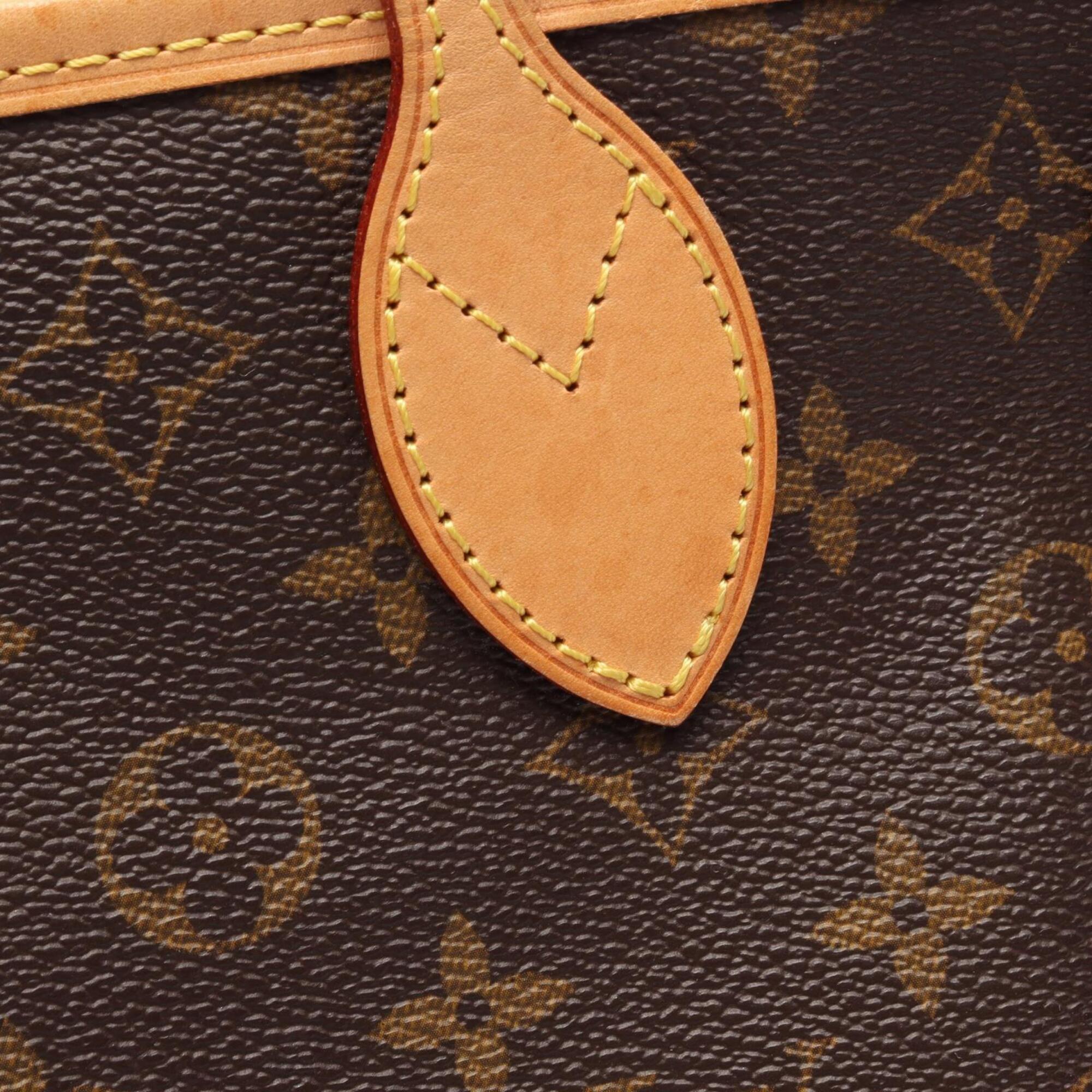Louis Vuitton Brown Pvc Coated Canvas Leather Handbag Tote Bag (Pre-Owned)