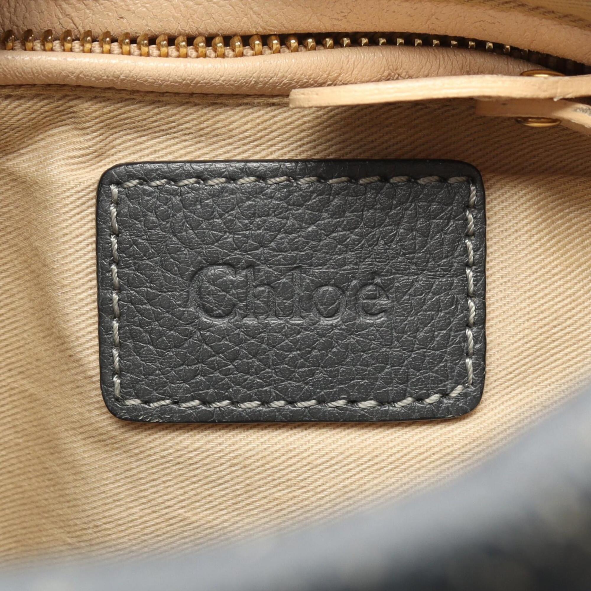 Chloé Gray Leather Handbag (Pre-Owned)