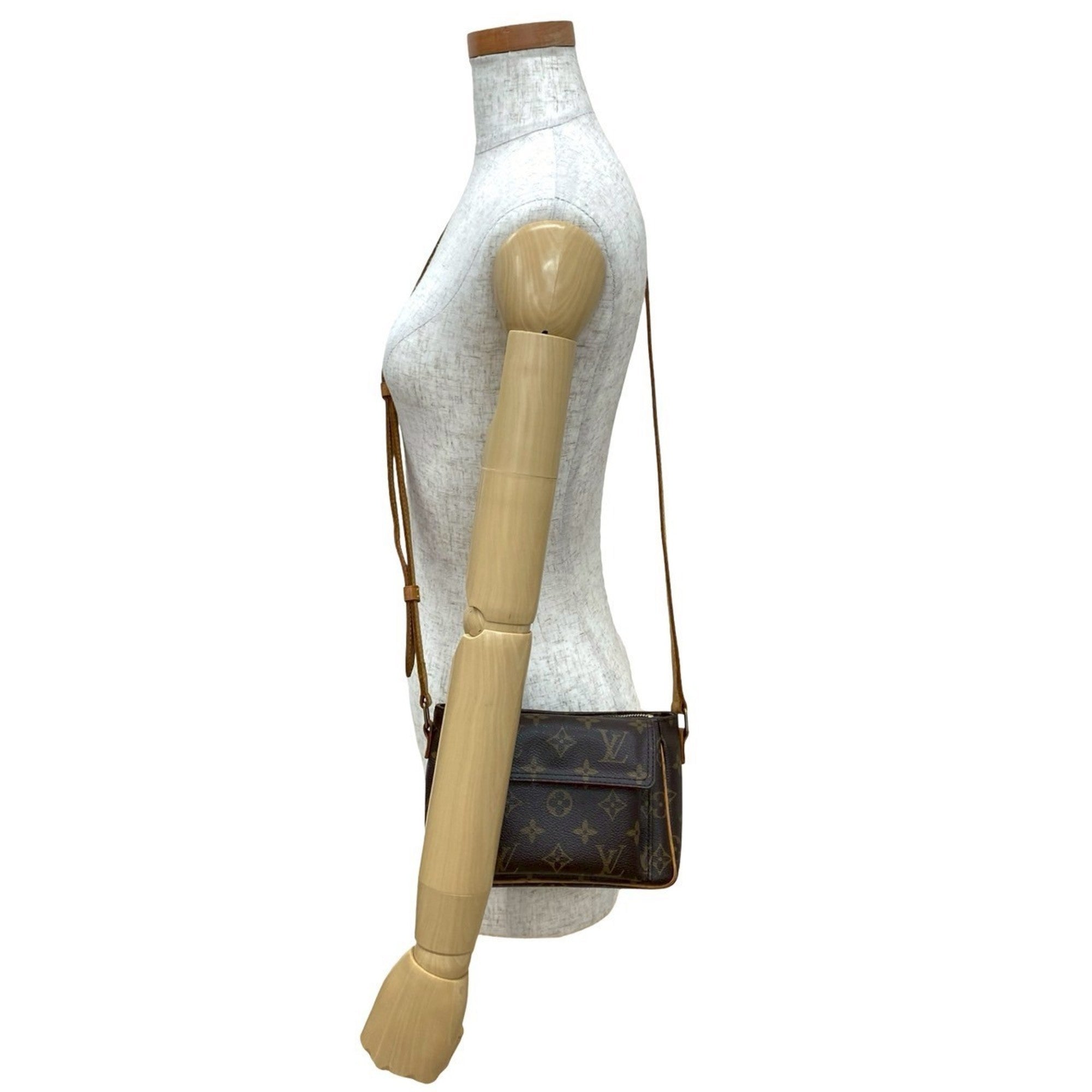 Louis Vuitton Brown Leather Pvc Pochette Shoulder Bag (Pre-Owned)
