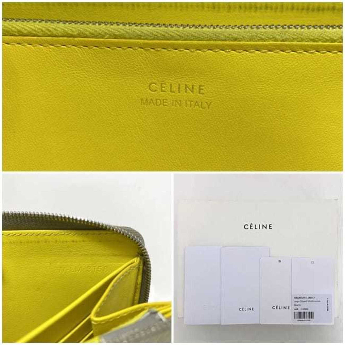 Celine Grayish Leather Long Wallet (Bi-Fold) (Pre-Owned)