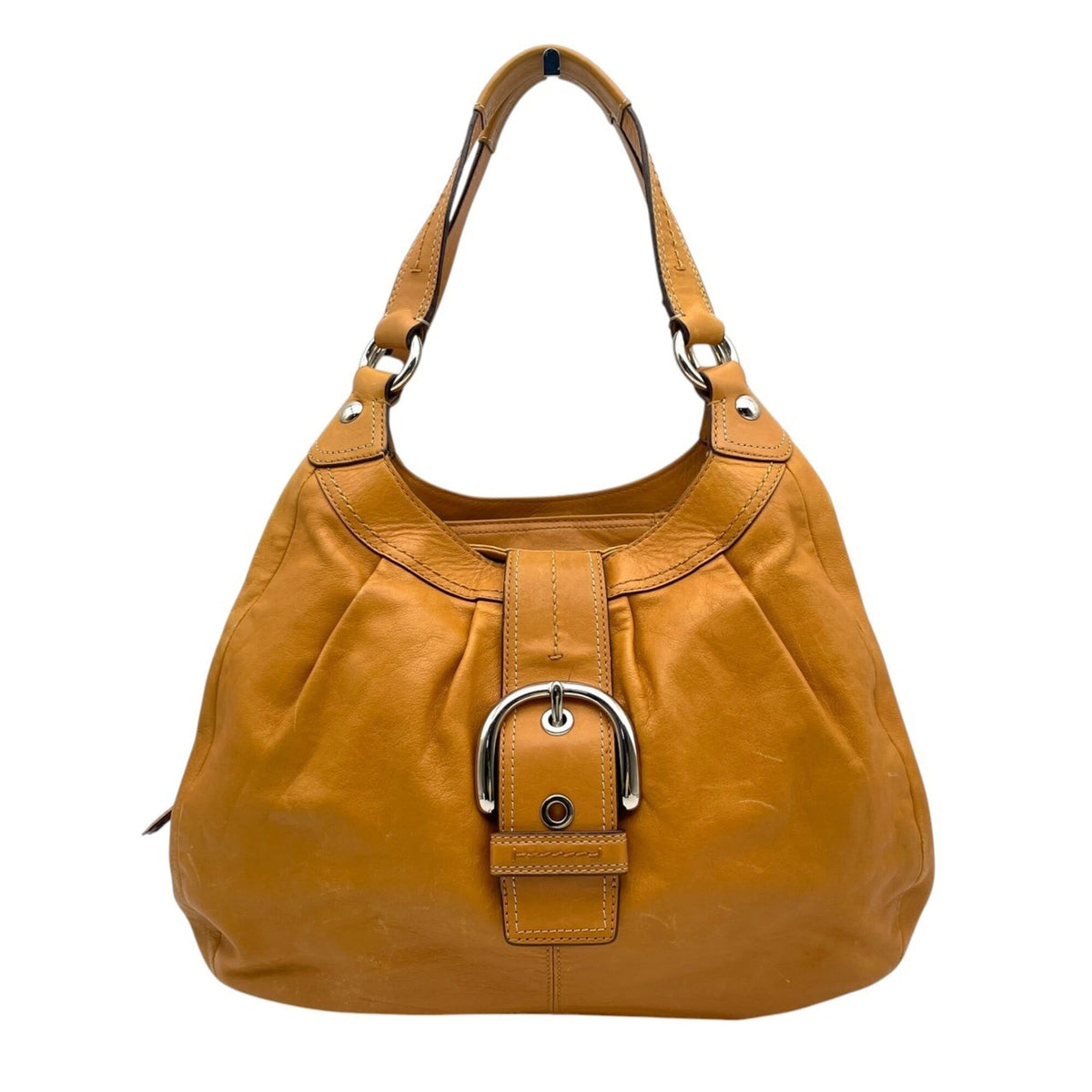 Coach Brown Camel Leather Handbag Shoulder Bag (Pre-Owned)