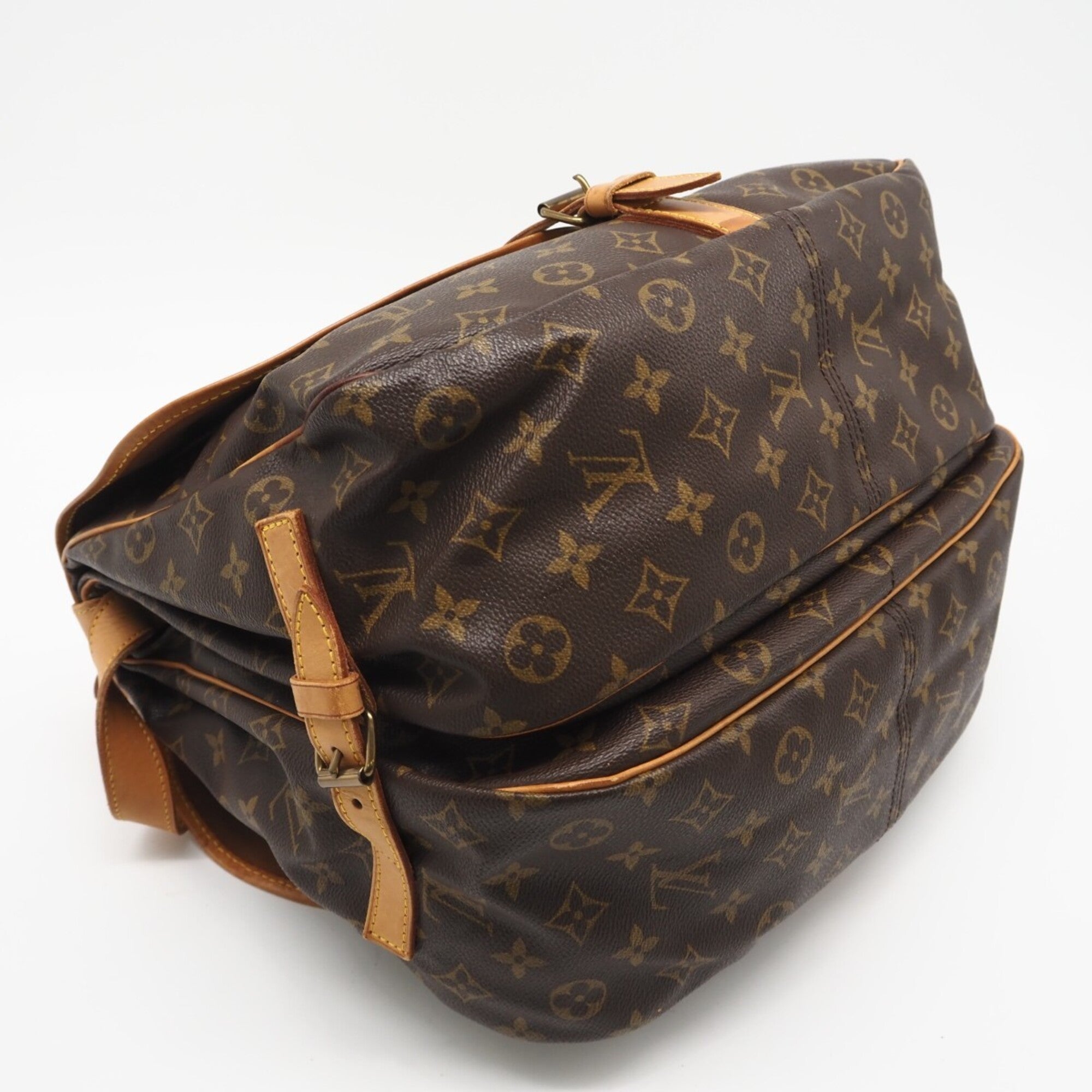 Louis Vuitton Monogram Brown Coated Canvas Leather Shoulder Bag (Pre-Owned)