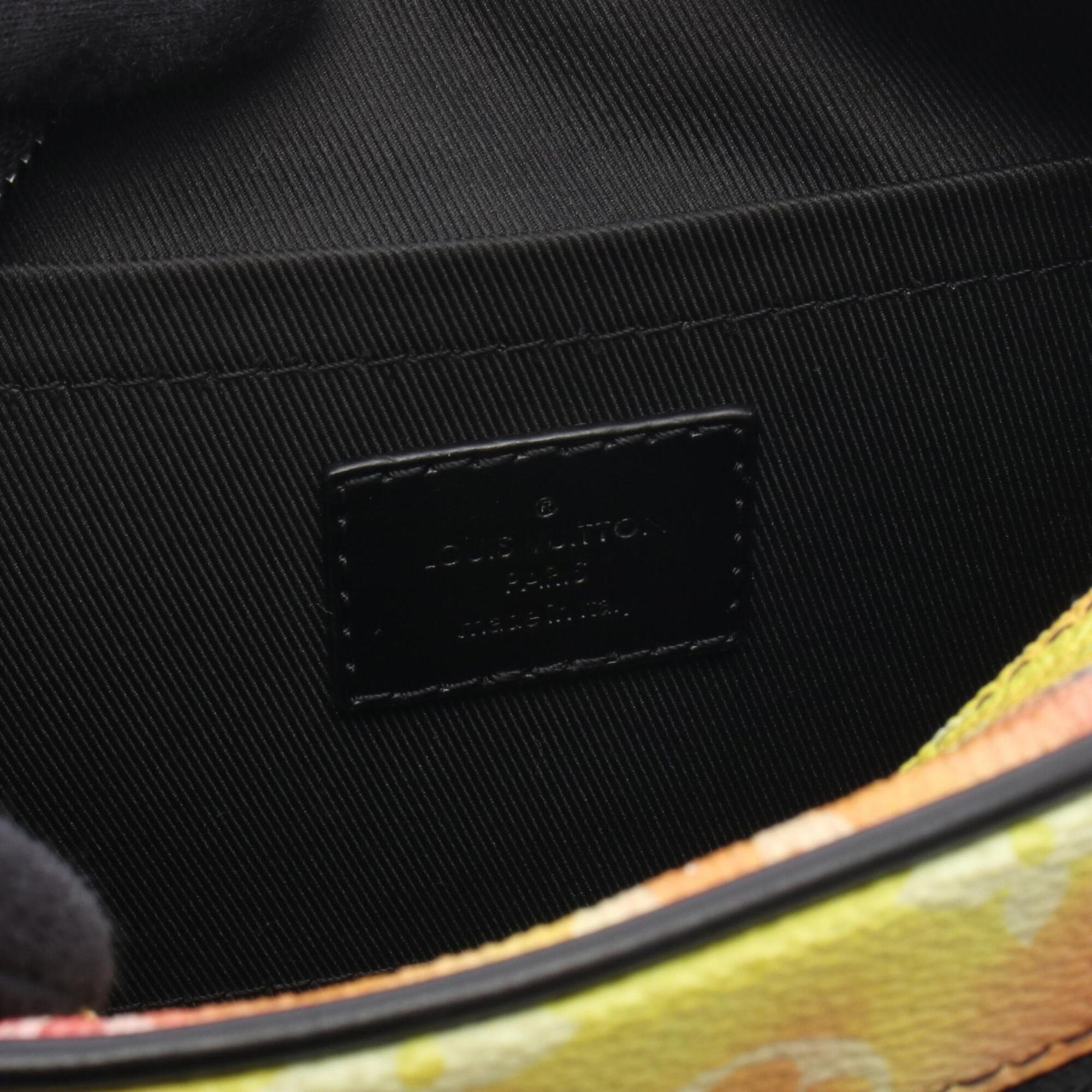 Louis Vuitton Black Multi-Color Monogram Pvc Coated Canvas Leather Handbag Shoulder Bag (Pre-Owned)