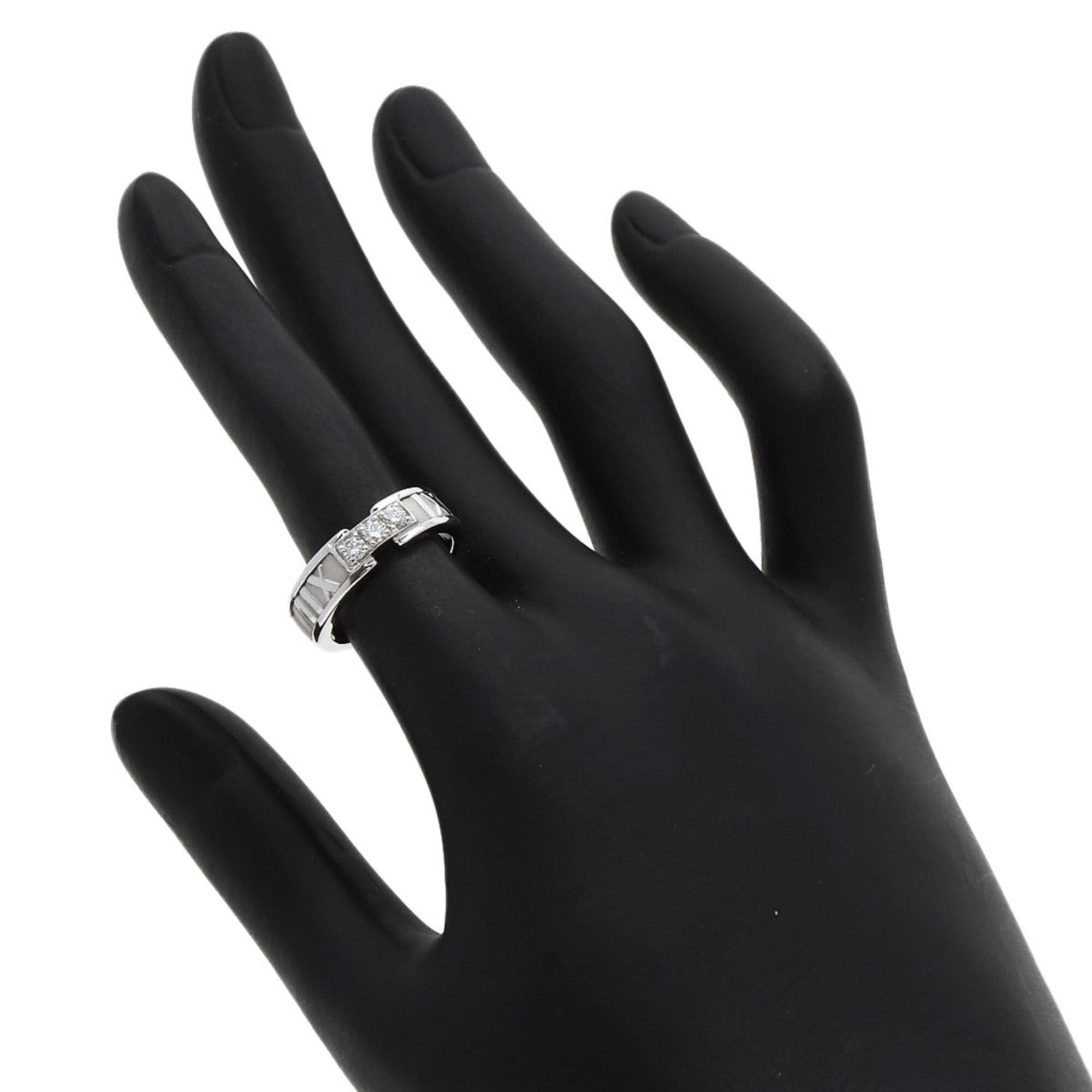 Tiffany Atlas White Gold (18K) Band Ring (Pre-Owned)