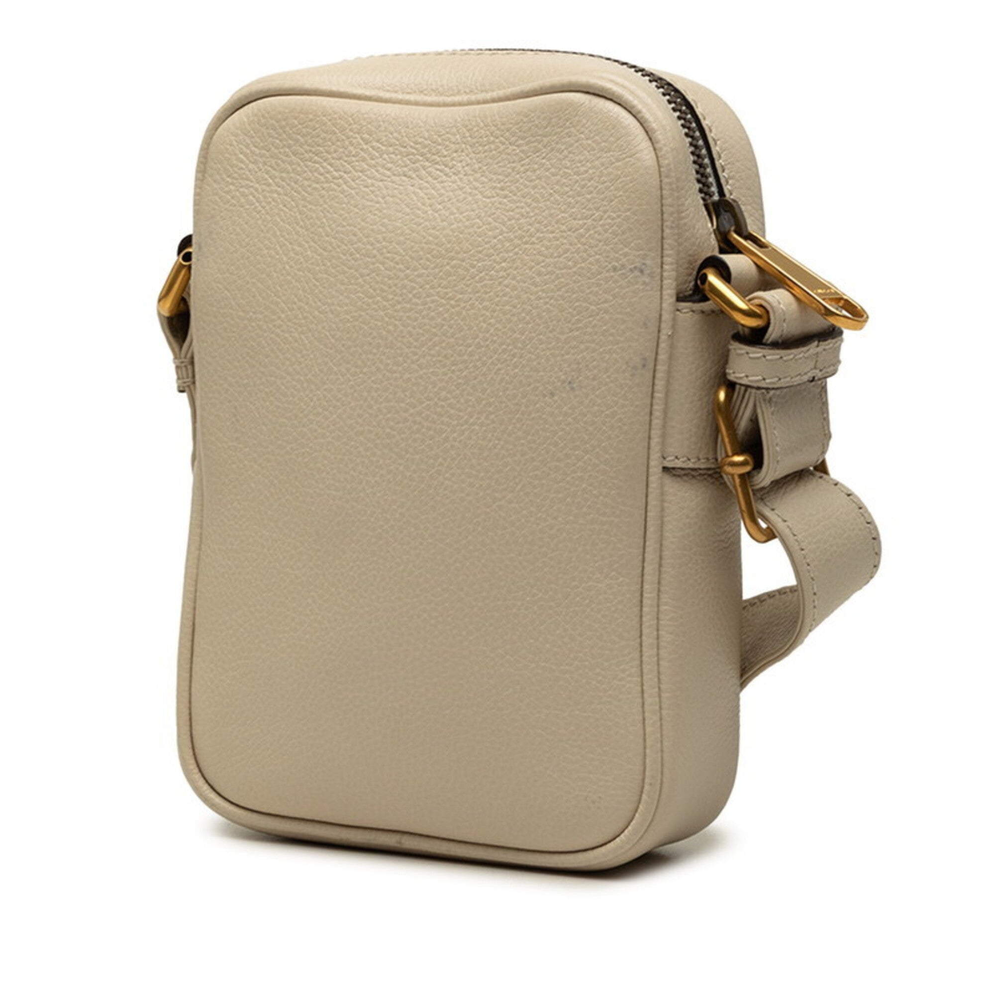 Gucci White Leather Shoulder Bag (Pre-Owned)