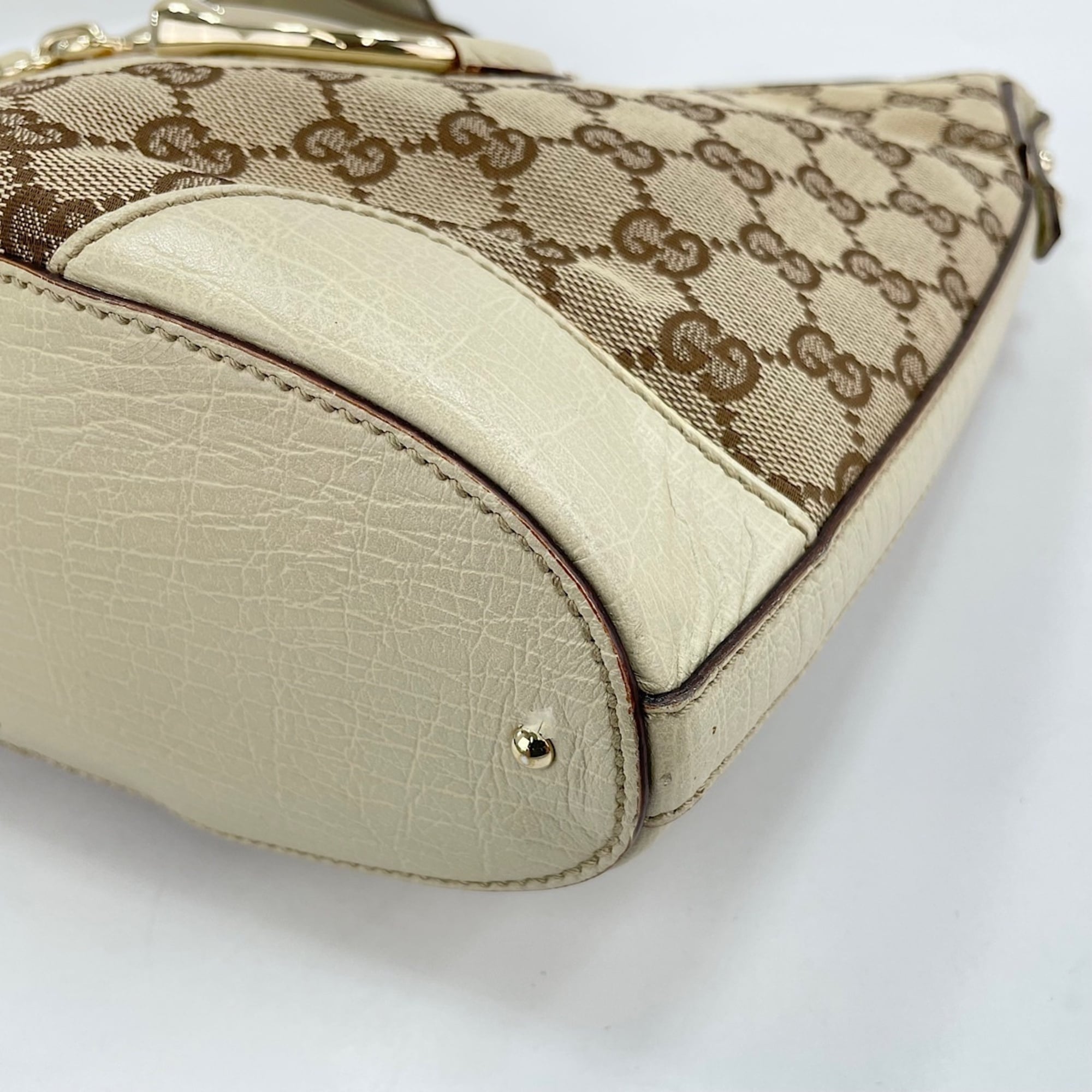 Gucci Horsebit White Shoulder Bag (Pre-Owned)