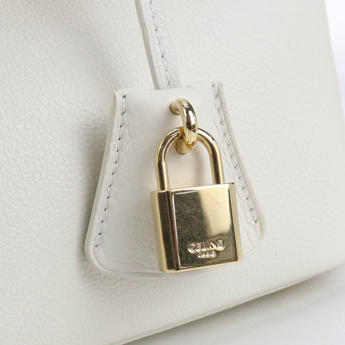 Celine White Leather Tote Bag (Pre-Owned)
