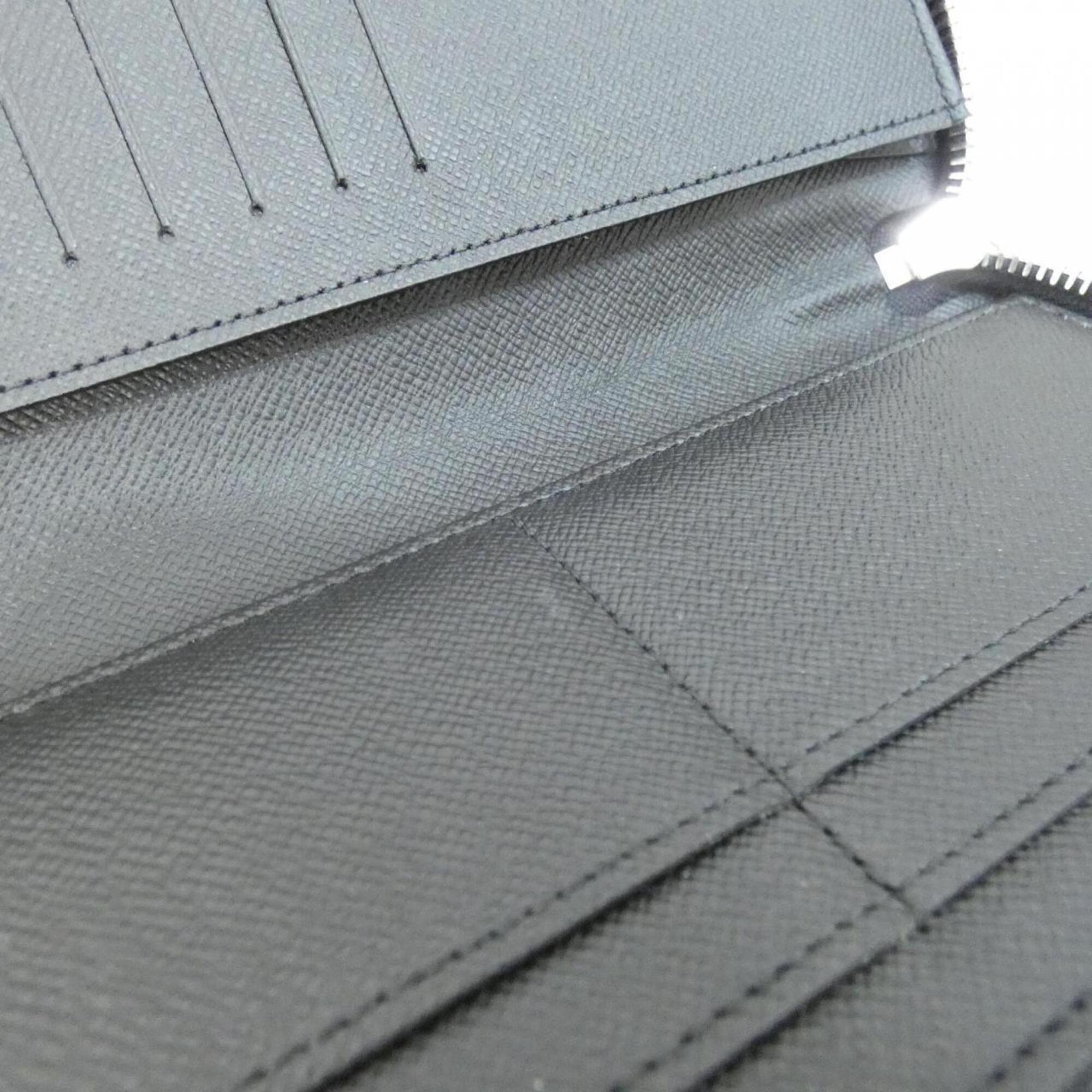Louis Vuitton Black Leather Long Wallet (Bi-Fold) (Pre-Owned)