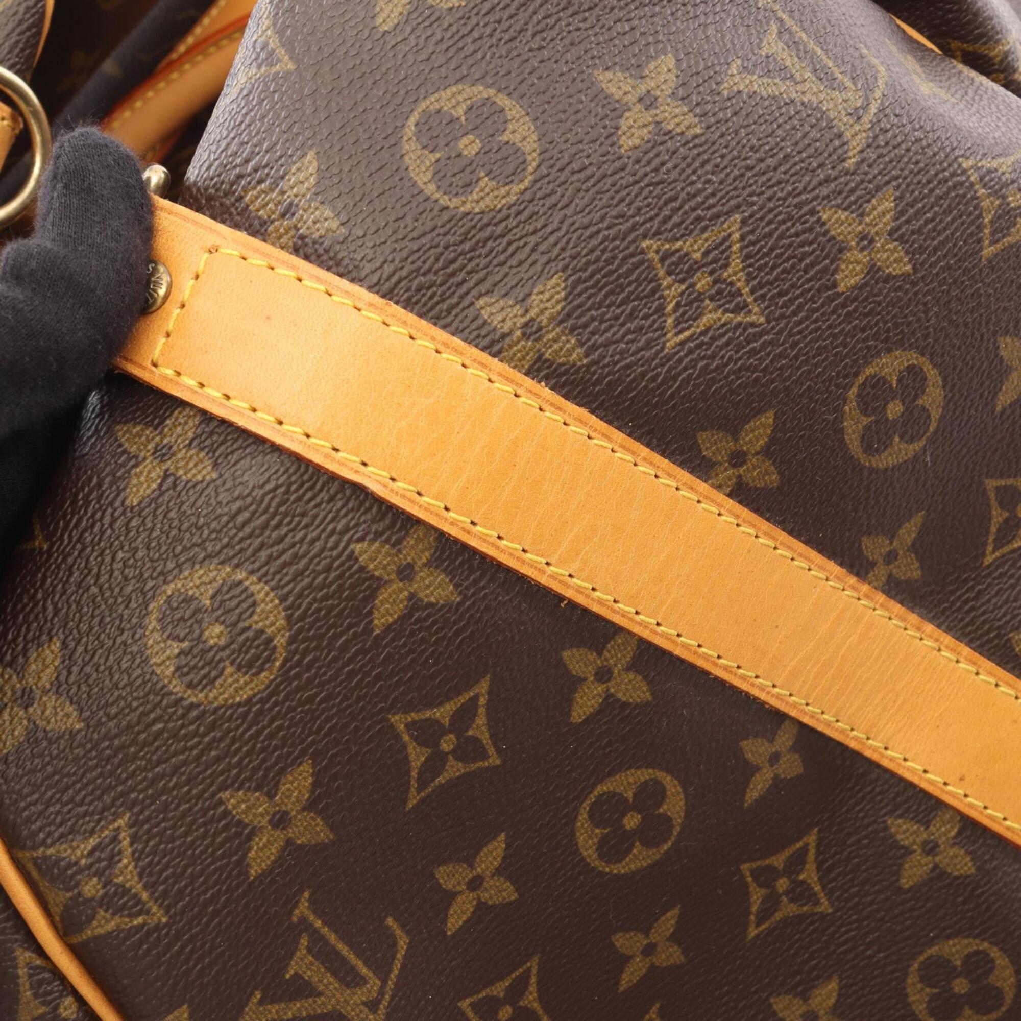 Louis Vuitton Brown Pvc Coated Canvas Leather Boston Bag Handbag (Pre-Owned)
