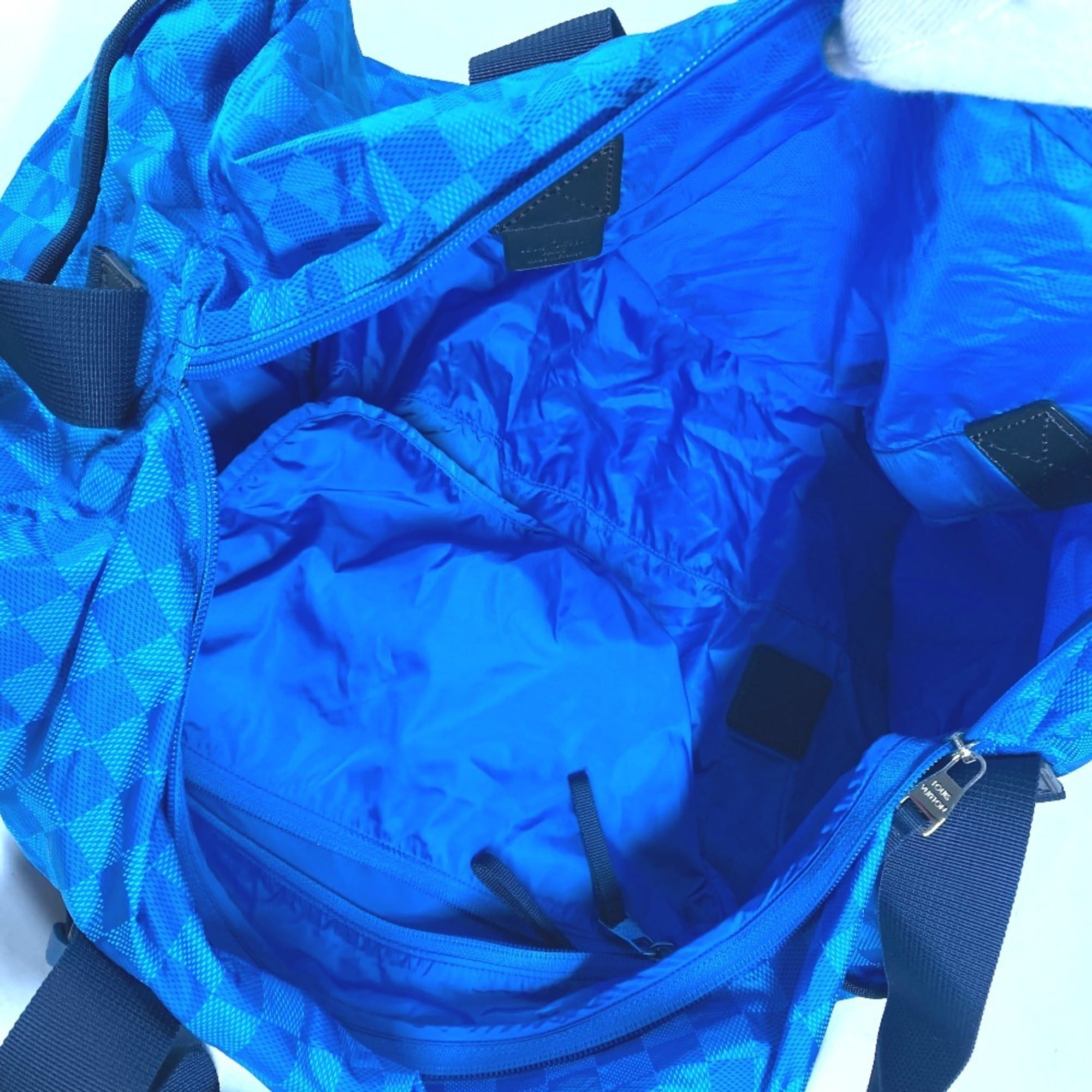 Louis Vuitton Blue Nylon Boston Bag Shoulder Bag (Pre-Owned)