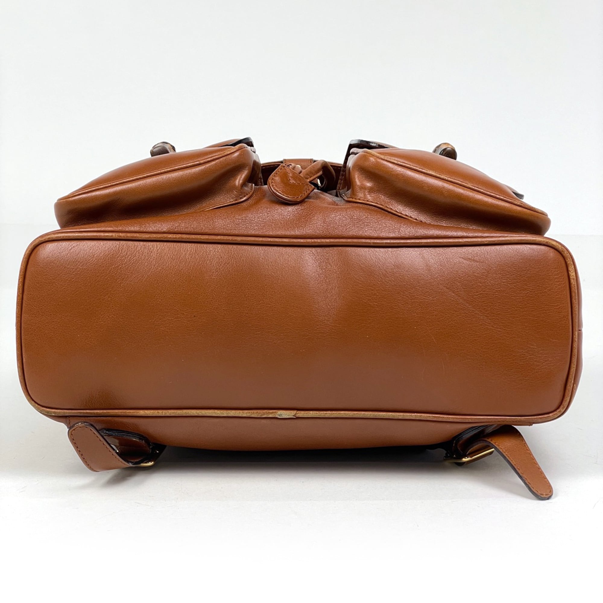 Gucci Brown Leather Backpack (Pre-Owned)