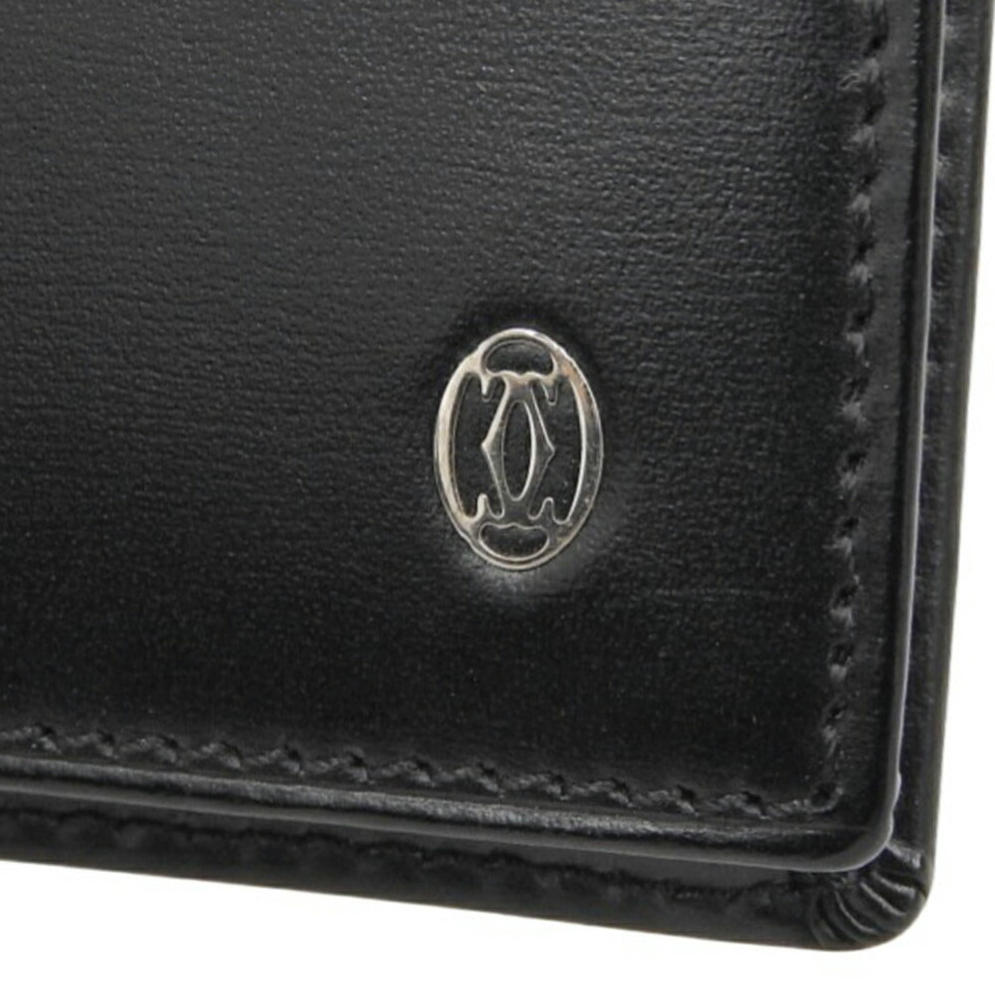 Cartier Black Leather Bill Wallet (Bi-Fold) (Pre-Owned)