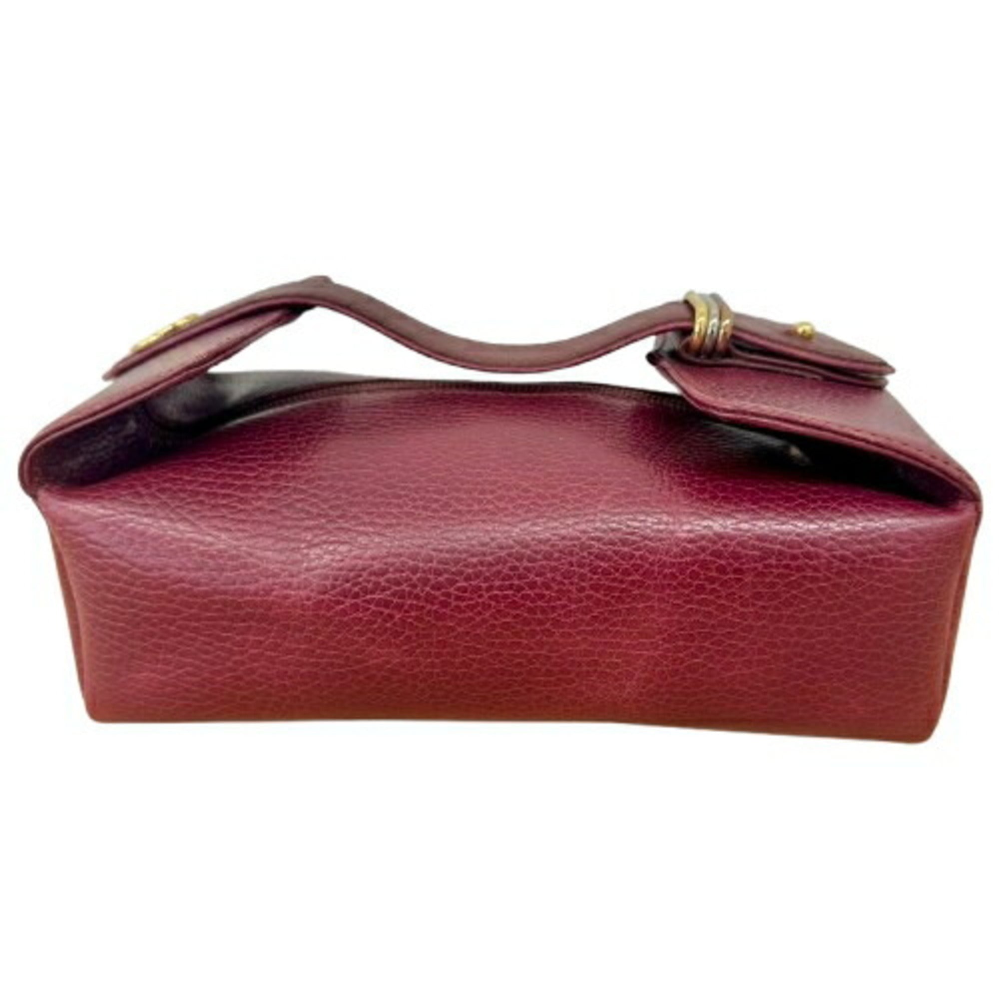 Cartier Bordeaux Leather Vanity Bag (Pre-Owned)