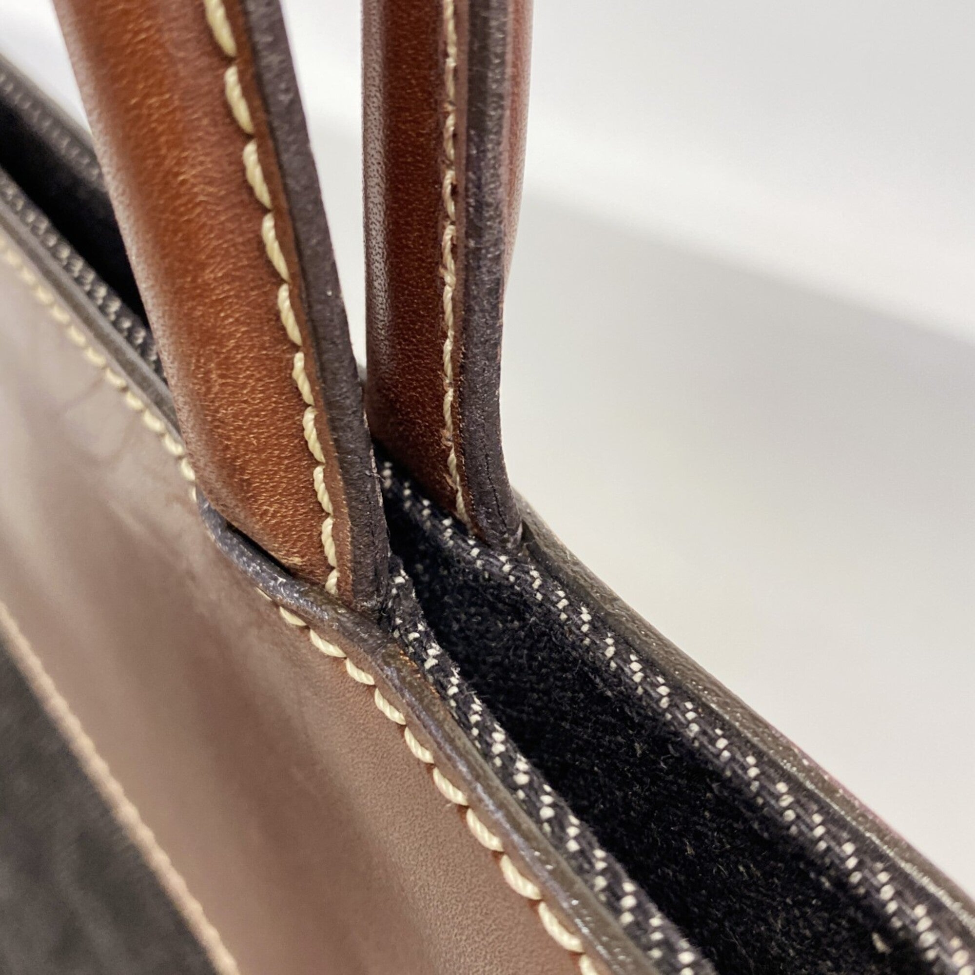 Chanel Black Brown Denim Tote Bag (Pre-Owned)