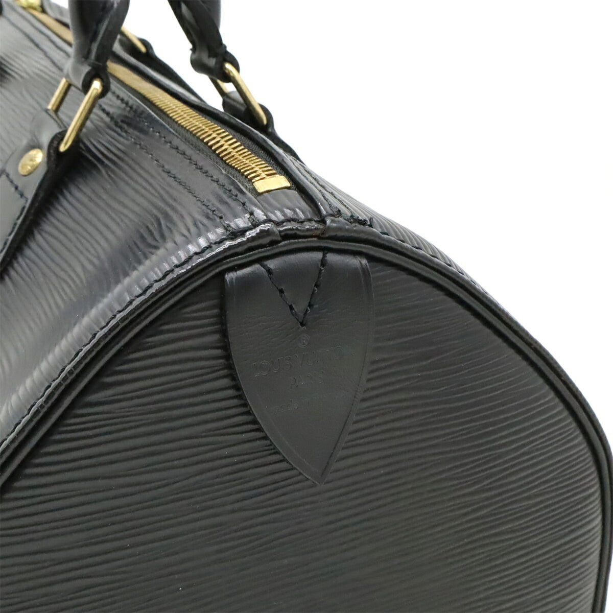 Louis Vuitton Black Noir Epi Leather Boston Bag Handbag (Pre-Owned)