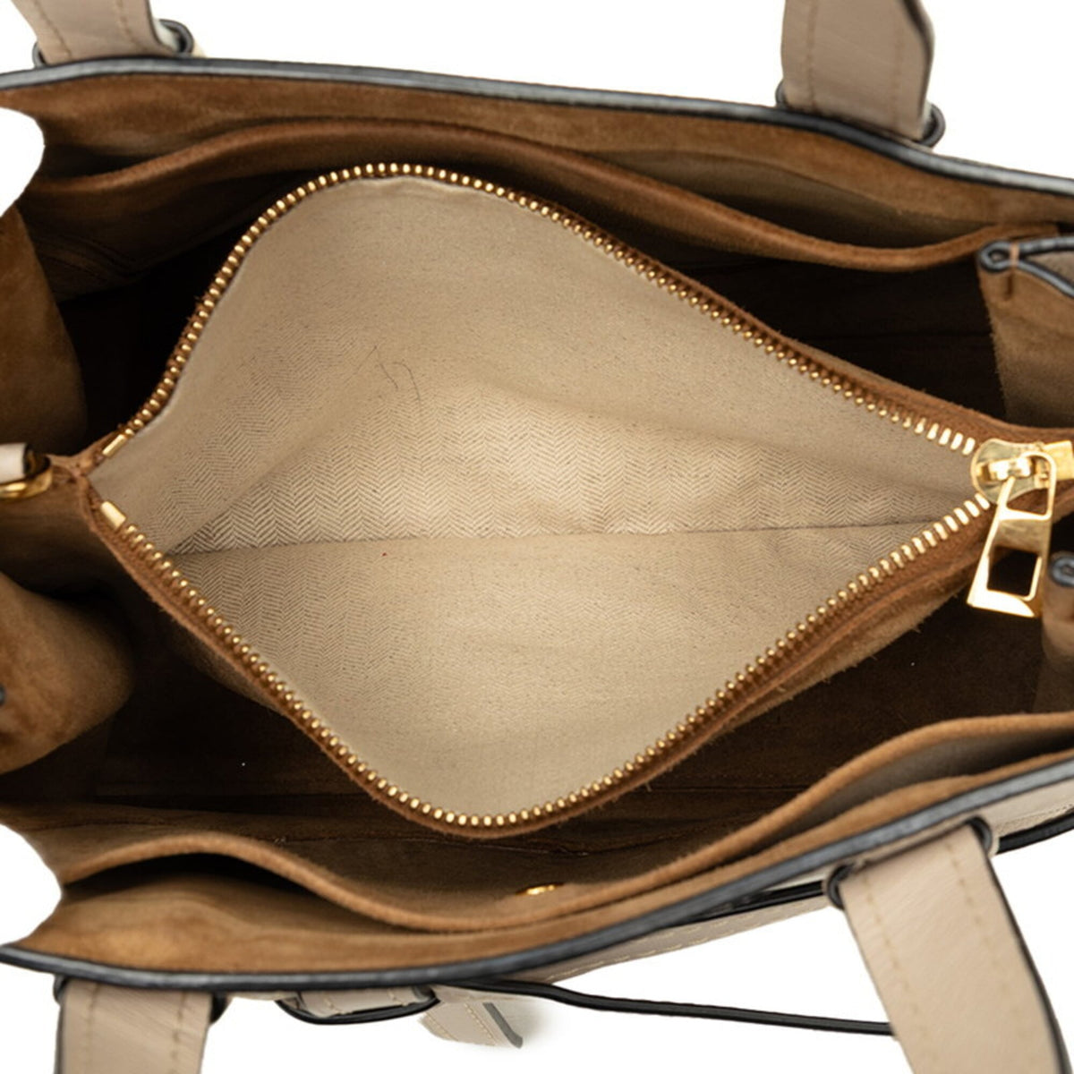 Loewe Beige Leather Handbag Shoulder Bag (Pre-Owned)