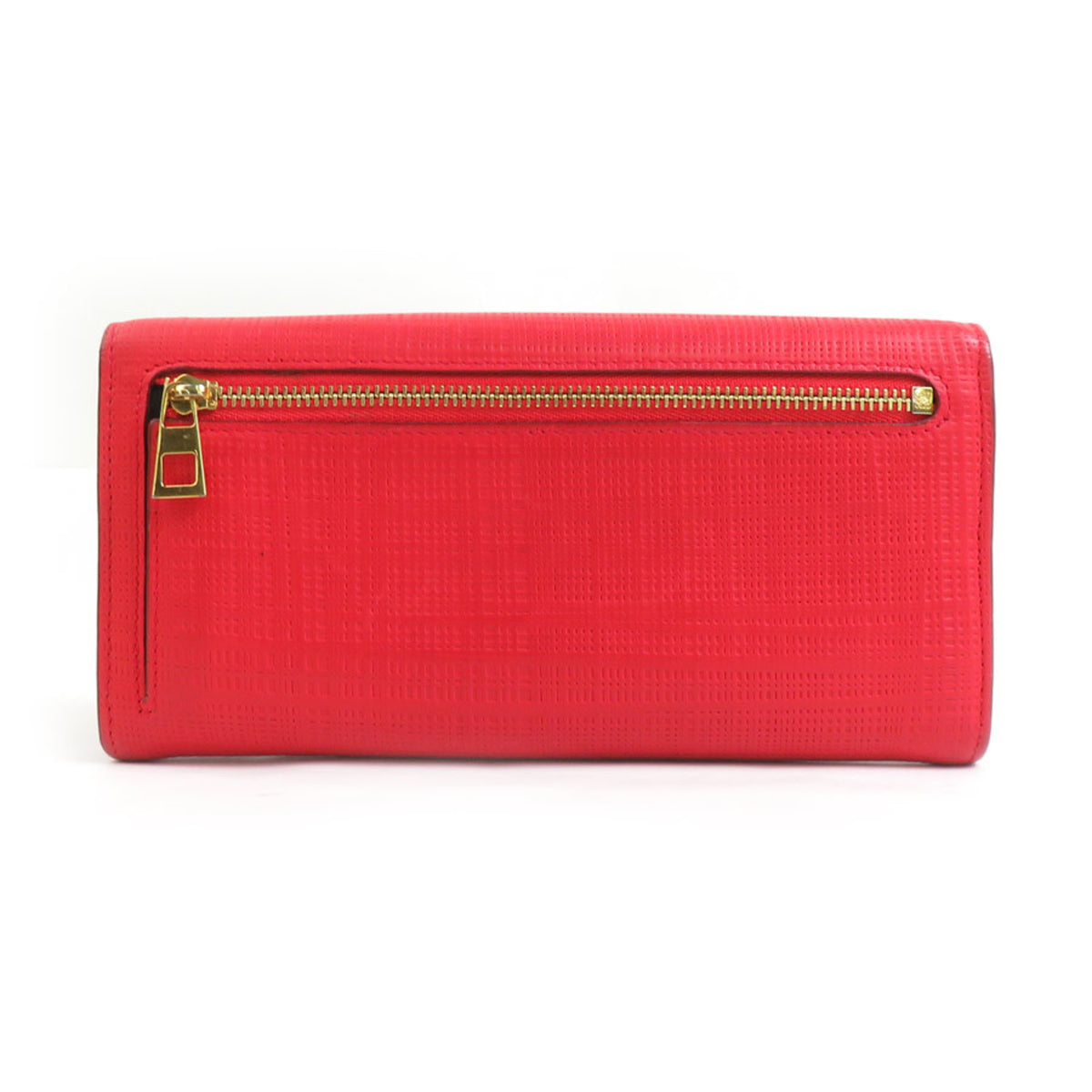 Loewe Red Color Leather Long Wallet (Bi-Fold) (Pre-Owned)