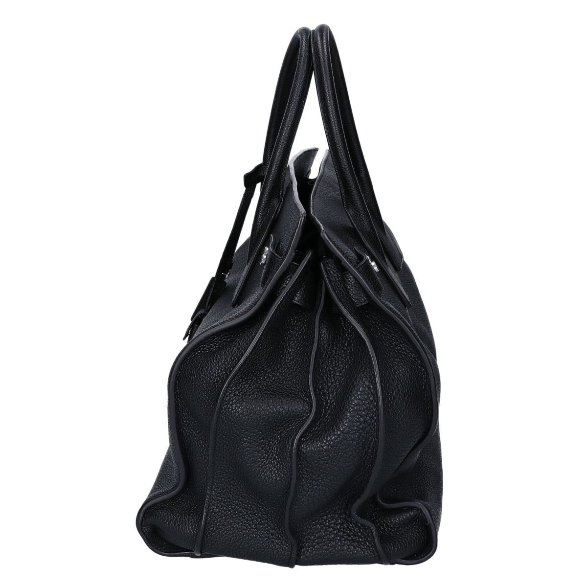 Saint Laurent Black Leather Handbag Tote Bag (Pre-Owned)