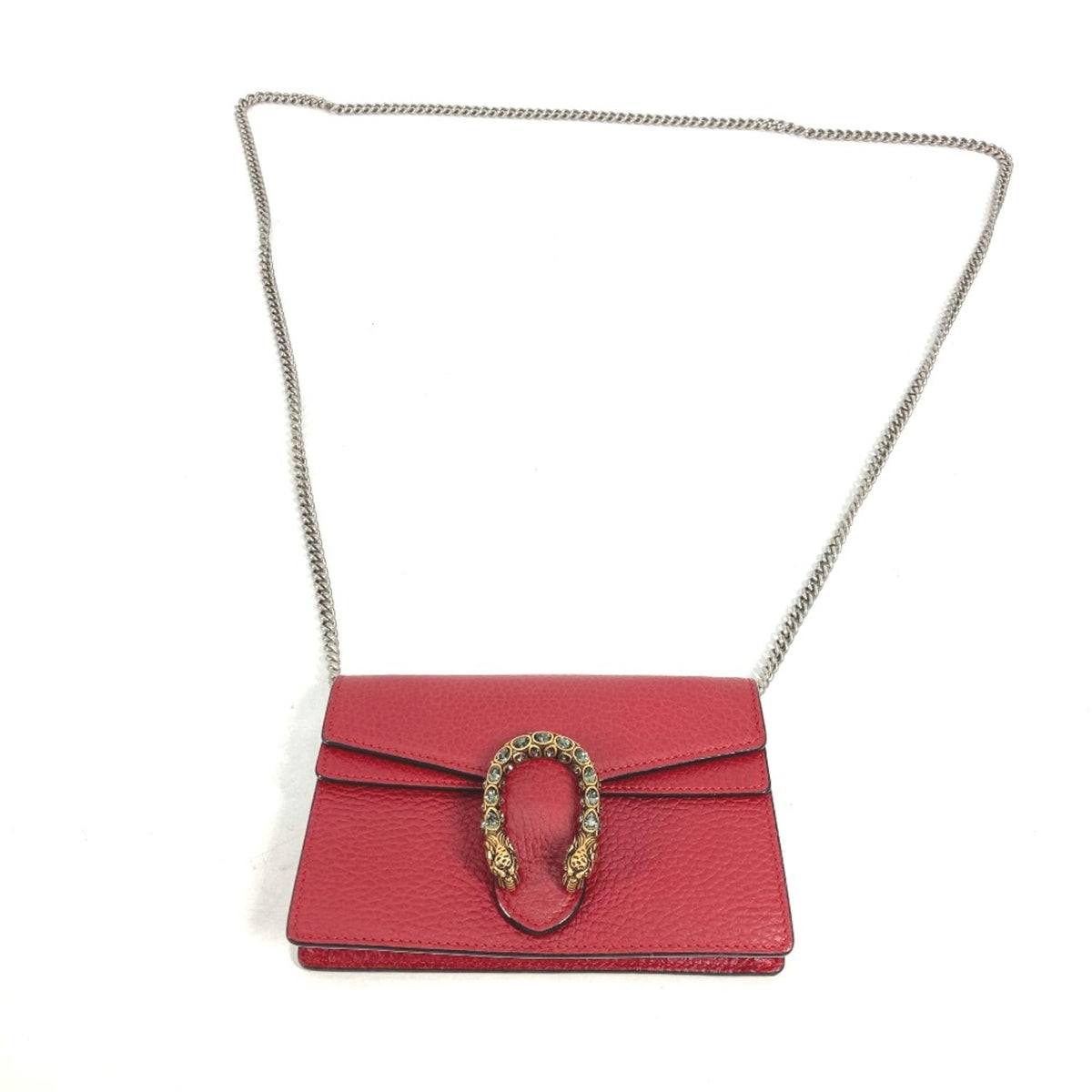 Gucci Red Leather Shoulder Bag (Pre-Owned)