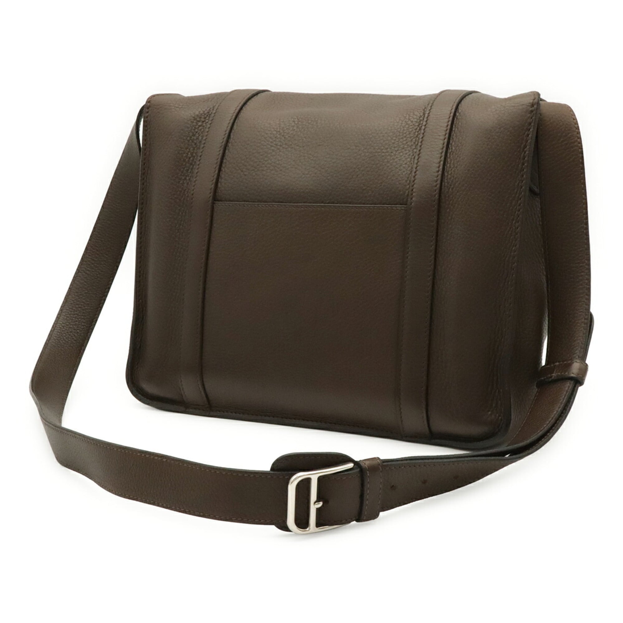 Hermes Brown Taurillon Clemence Leather Shoulder Bag (Pre-Owned)
