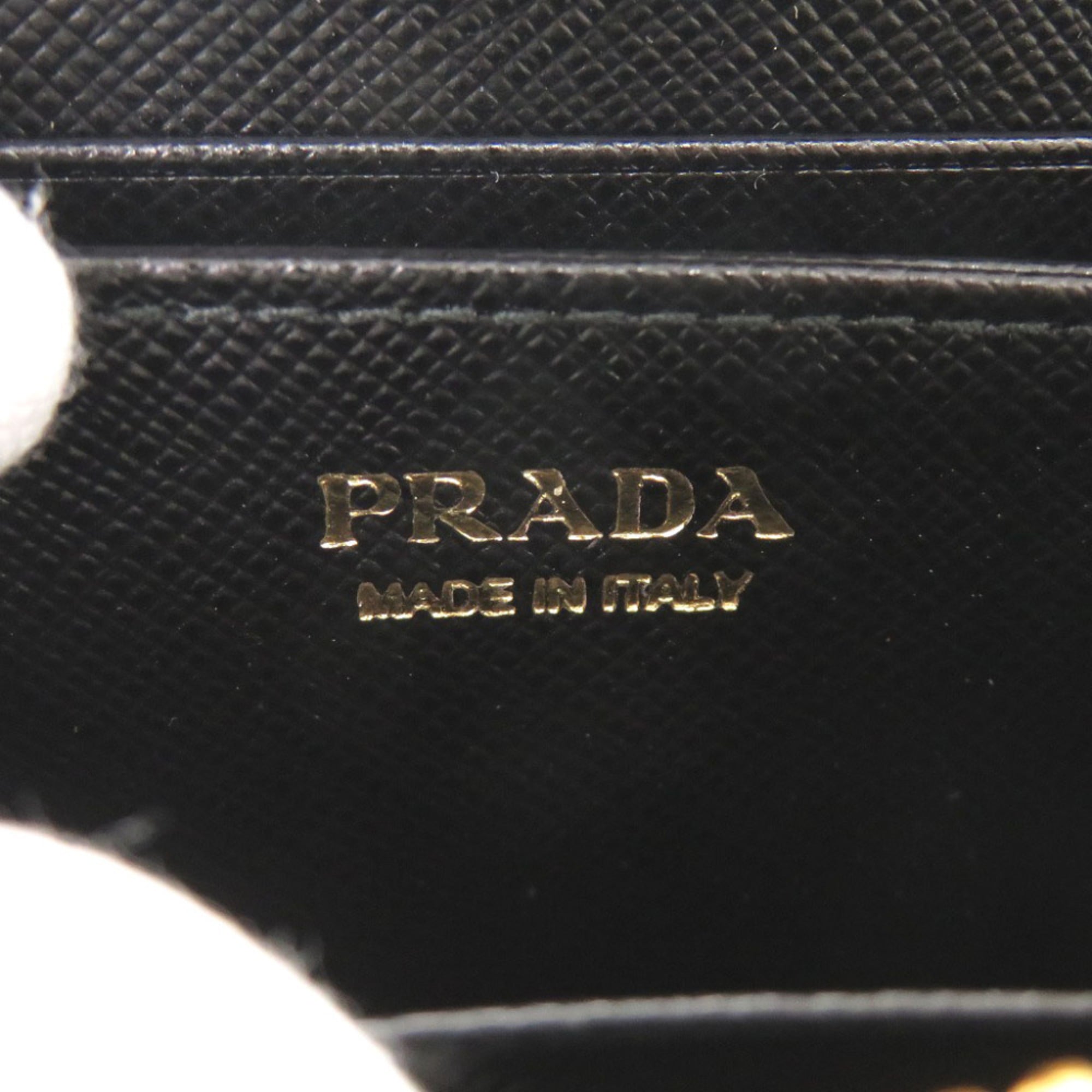 Prada Black Saffiano Metal Coin Purse/Coin Case (Pre-Owned)