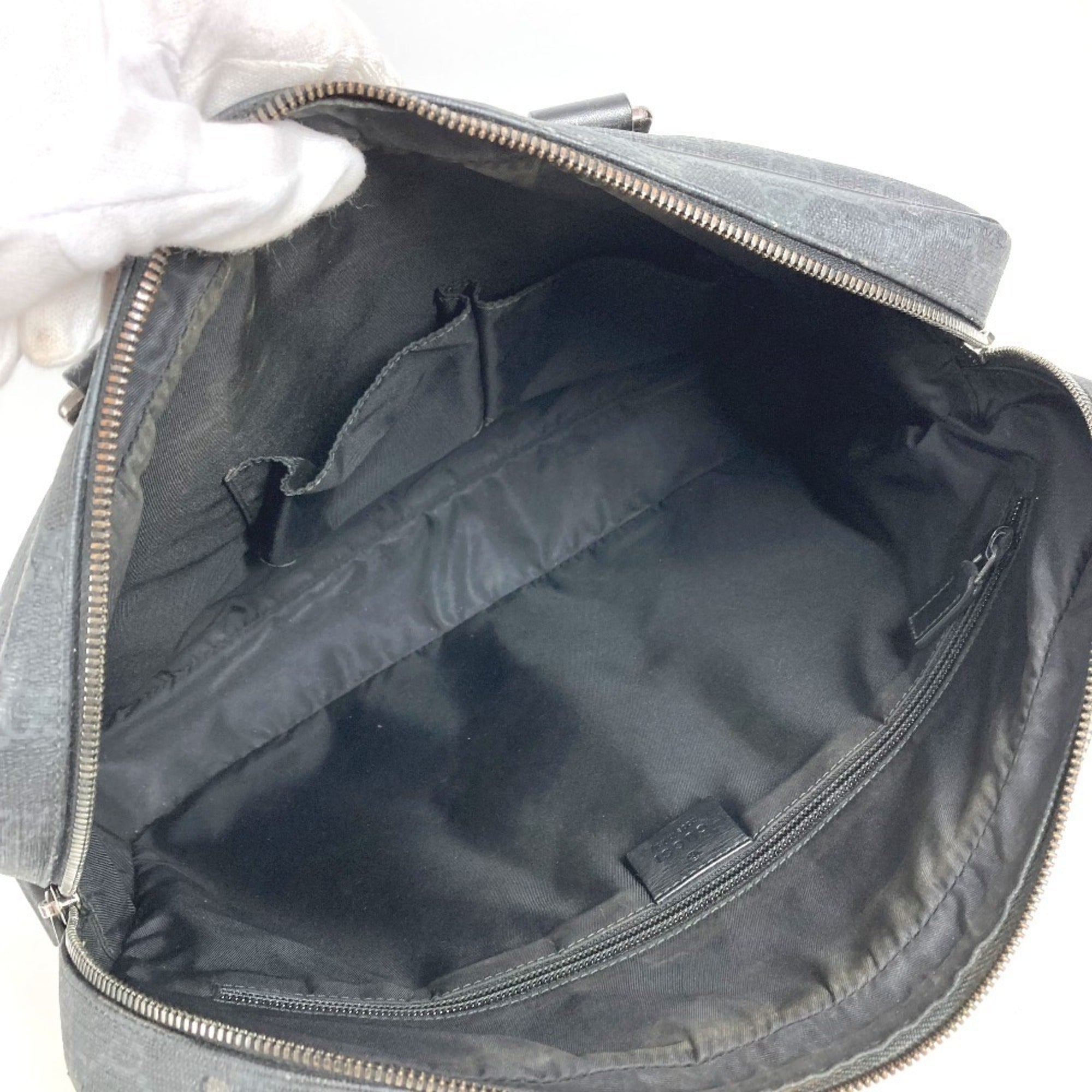 Gucci Black Gg Supreme Briefcase Handbag (Pre-Owned)