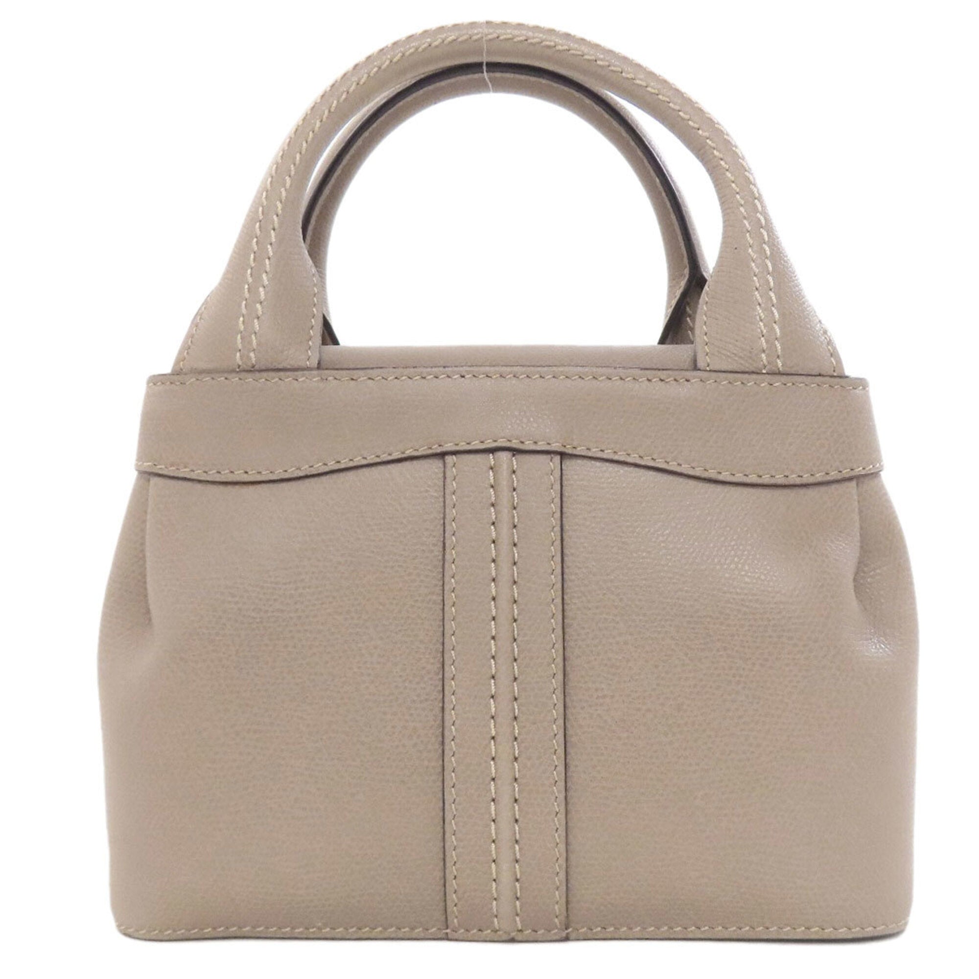 Valextra Beige Leather Handbag (Pre-Owned)