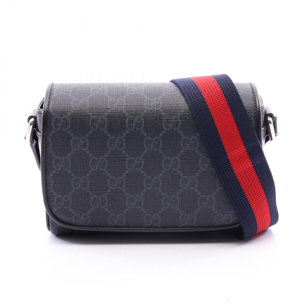 Gucci Black Gg Supreme Leather Handbag Shoulder Bag (Pre-Owned)
