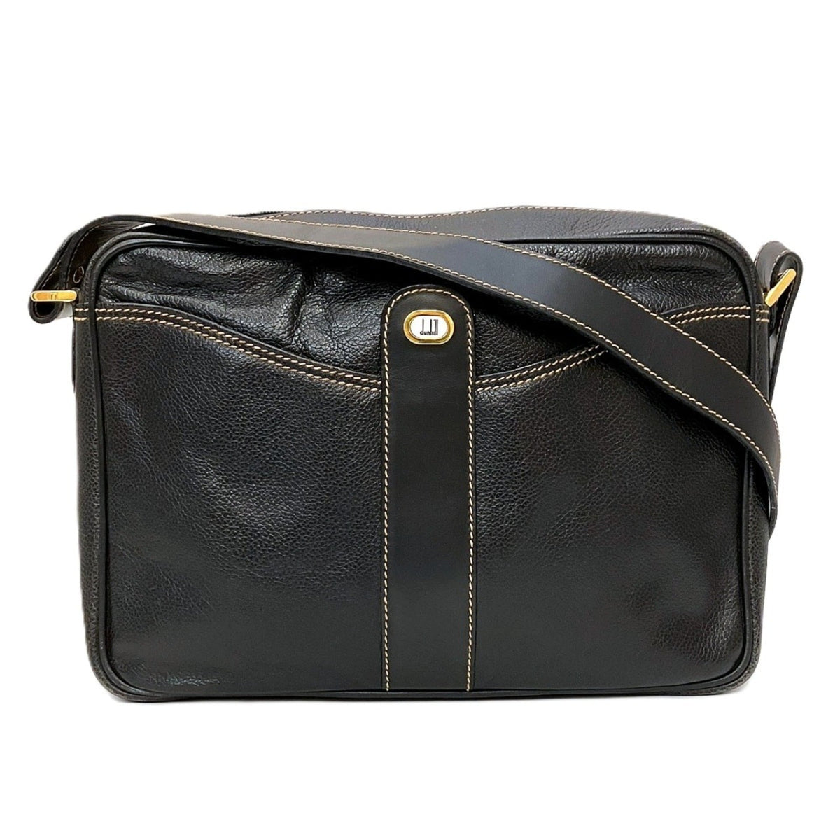 Dunhill Black Leather Shoulder Bag (Pre-Owned)