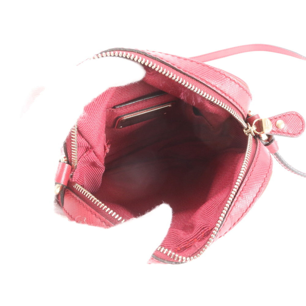 Salvatore Ferragamo Red Color Leather Canvas Crossbody Bag Shoulder Bag (Pre-Owned)
