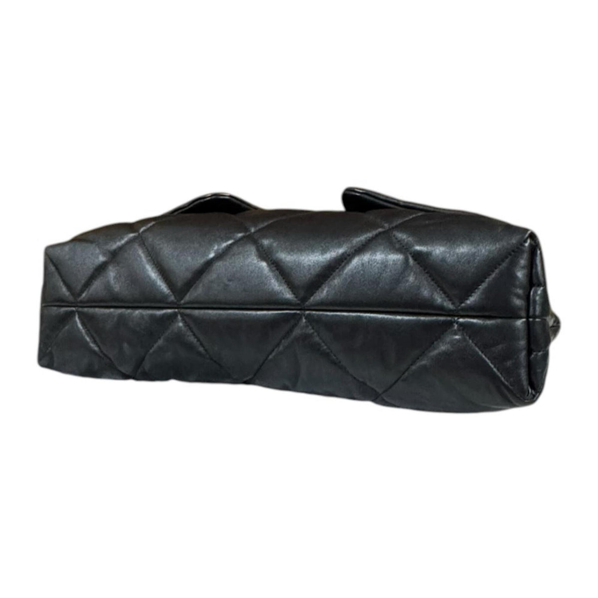 Chanel Black Leather Shopping Bag Shoulder Bag (Pre-Owned)