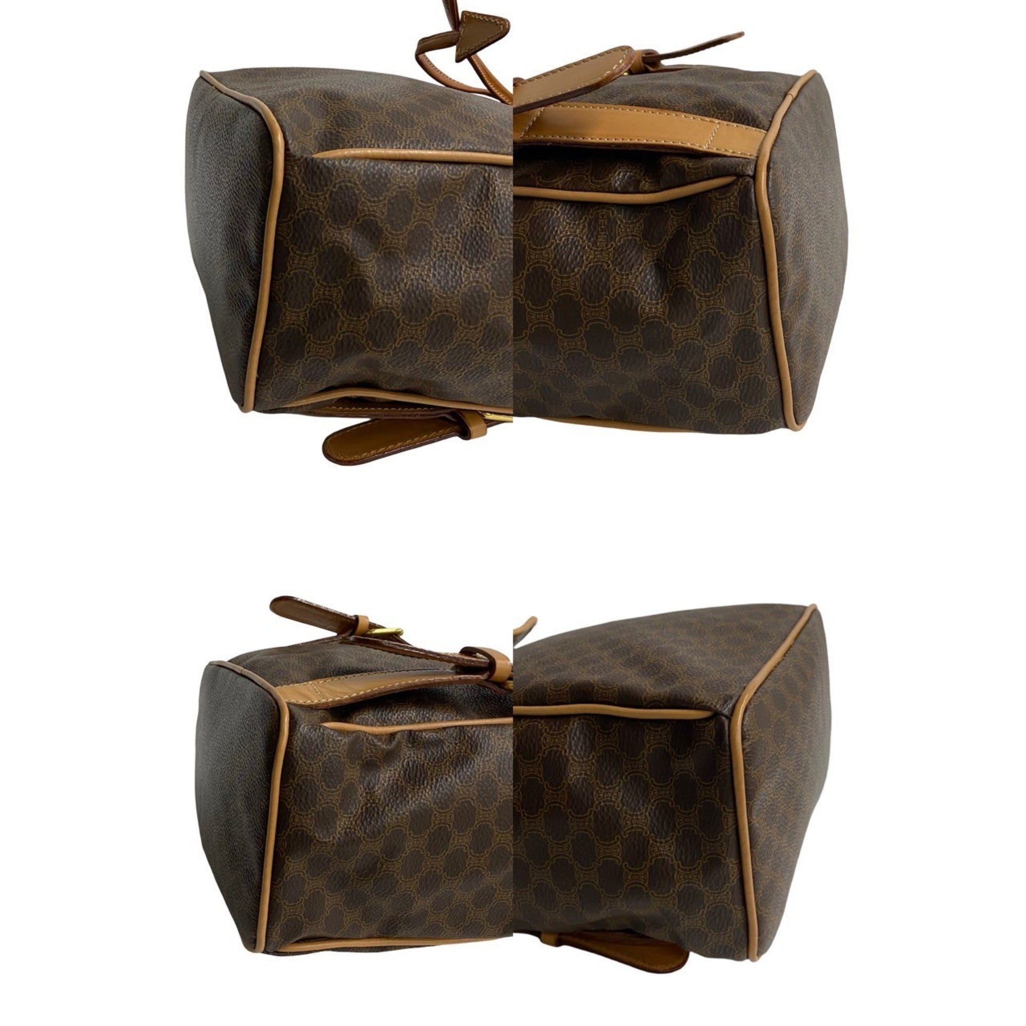 Celine Brown Leather Pvc Backpack (Pre-Owned)