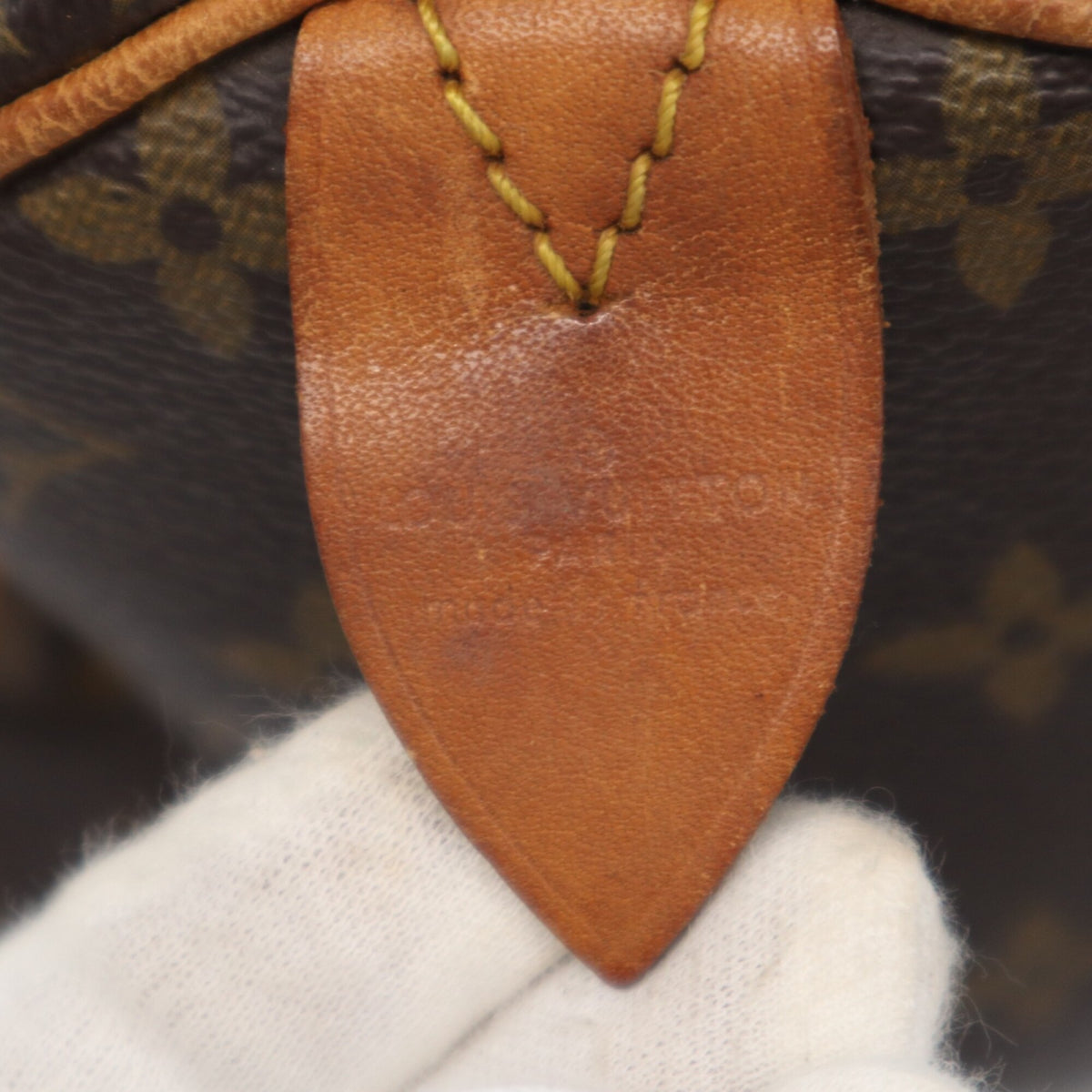 Louis Vuitton Beige Blue Brown Monogram Coated Canvas Leather Handbag (Pre-Owned)