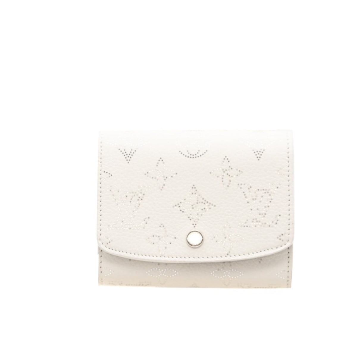 Louis Vuitton Mahina White Leather Wallet (Bi-Fold) (Pre-Owned)