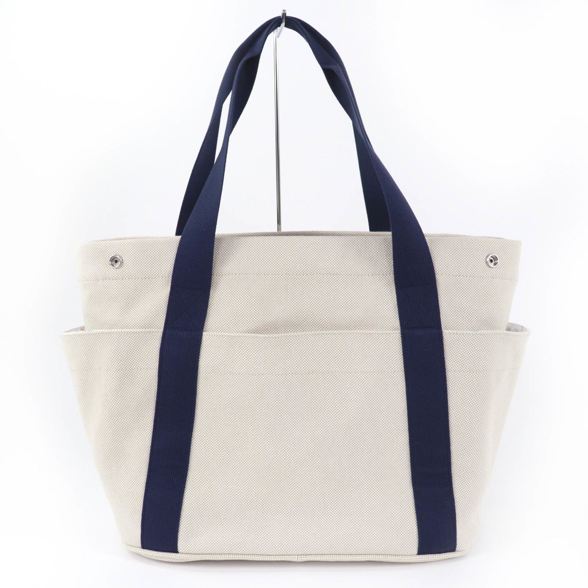 Hermes Light Gray Cotton Polyurethane Polyamide Tote Bag (Pre-Owned)