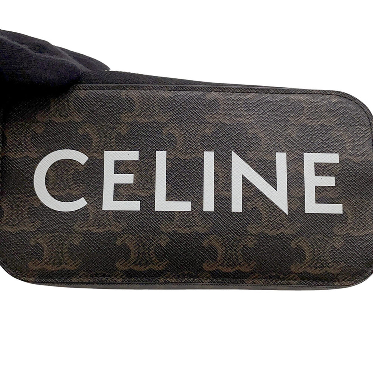 Celine Brown Dark Brown Pvc Leather Handbag Pouch Shoulder Bag (Pre-Owned)