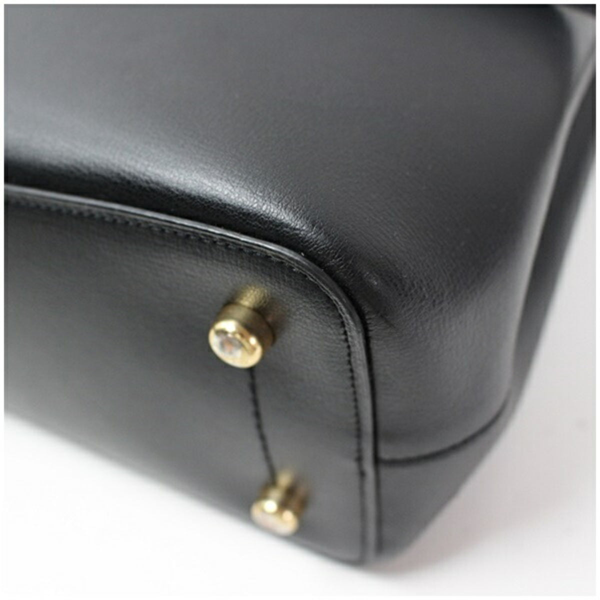 Coach Black Dark Brown Leather Tote Bag (Pre-Owned)