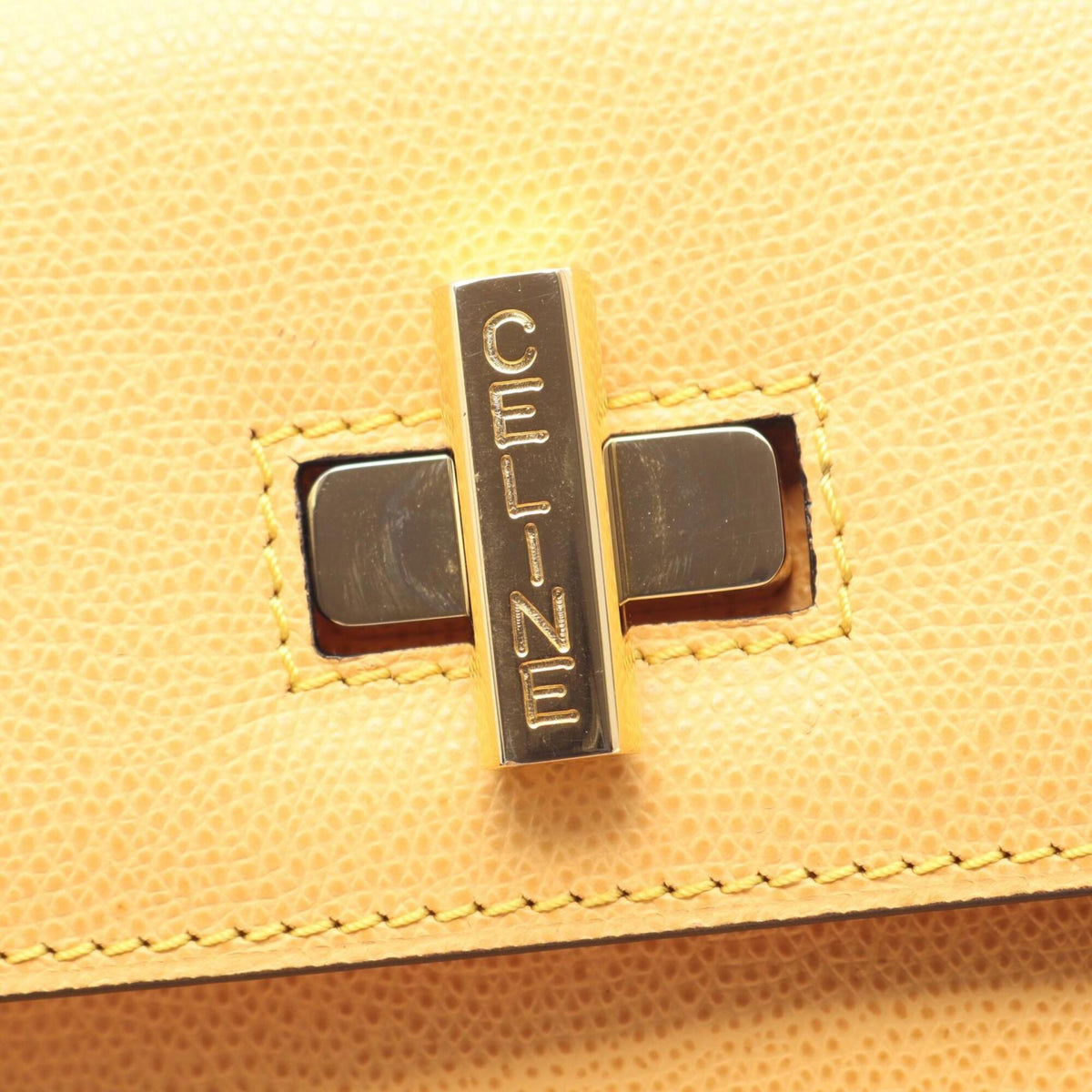 Celine Yellow Leather Handbag (Pre-Owned)