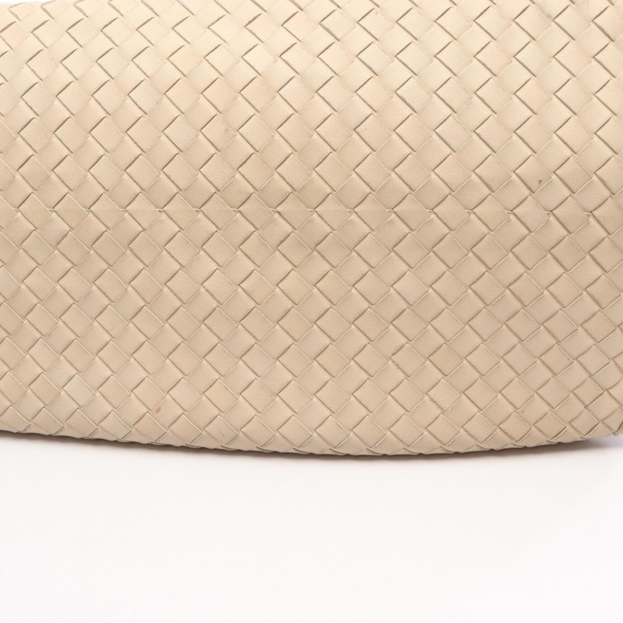 Bottega Veneta Intrecciato Beige Leather Handbag Tote Bag (Pre-Owned)