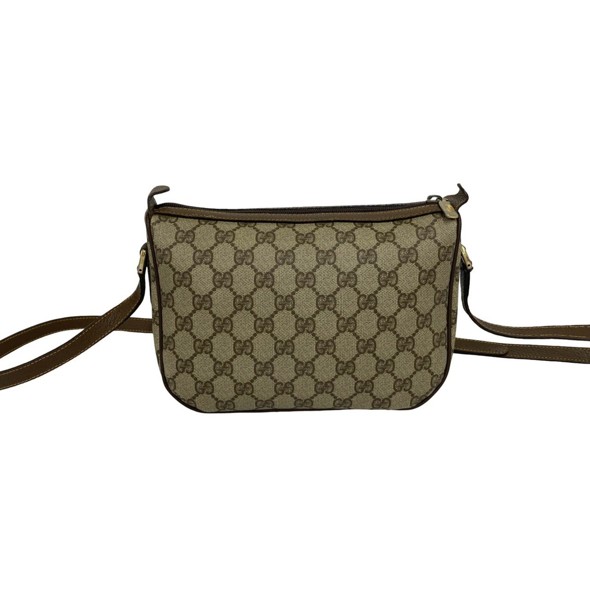 Gucci Brown Green Red Color Leather Pvc Pochette Shoulder Bag (Pre-Owned)