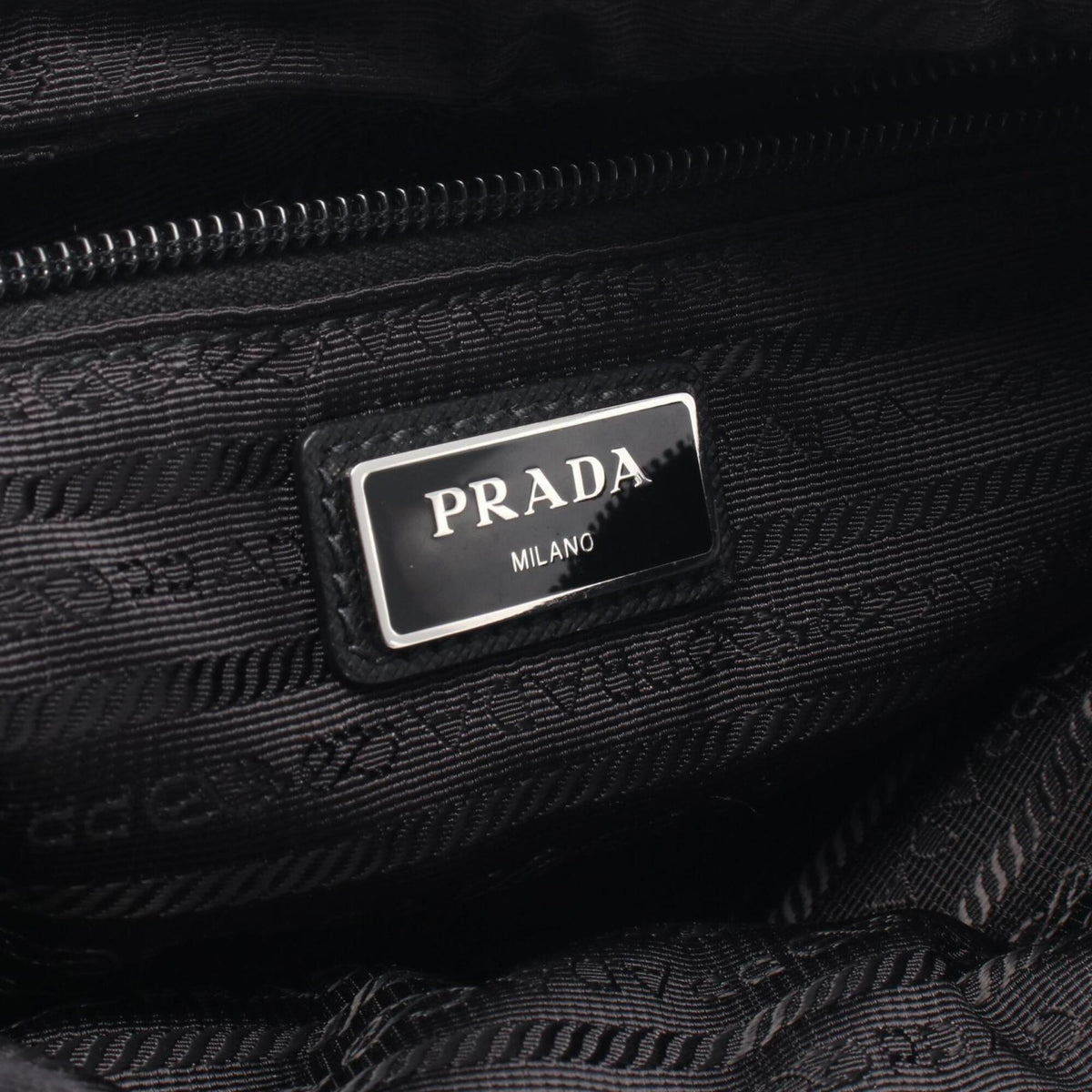 Prada Black Green Multi-Color Nylon Leather Handbag Shoulder Bag (Pre-Owned)