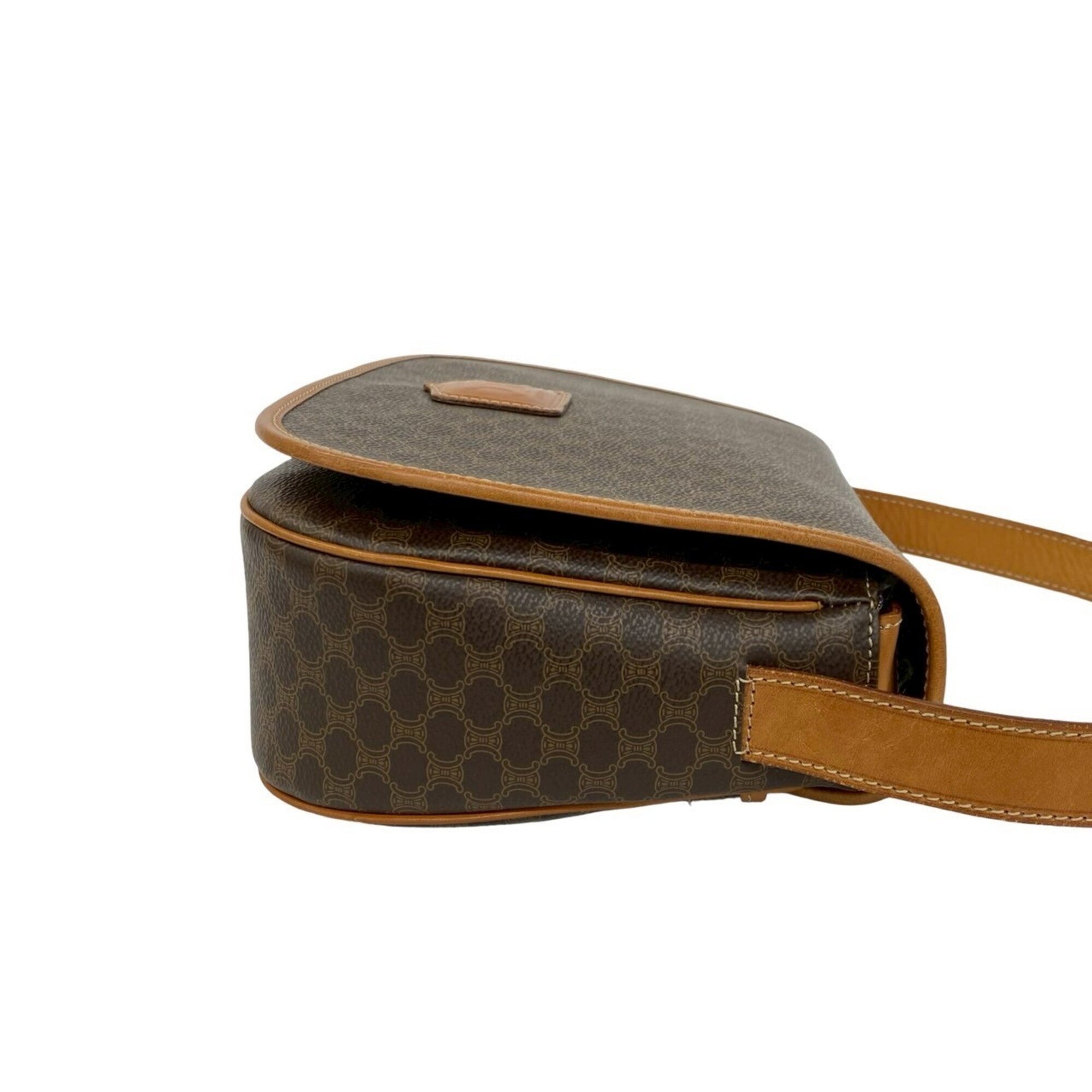 Celine Brown Leather Pvc Shoulder Bag (Pre-Owned)