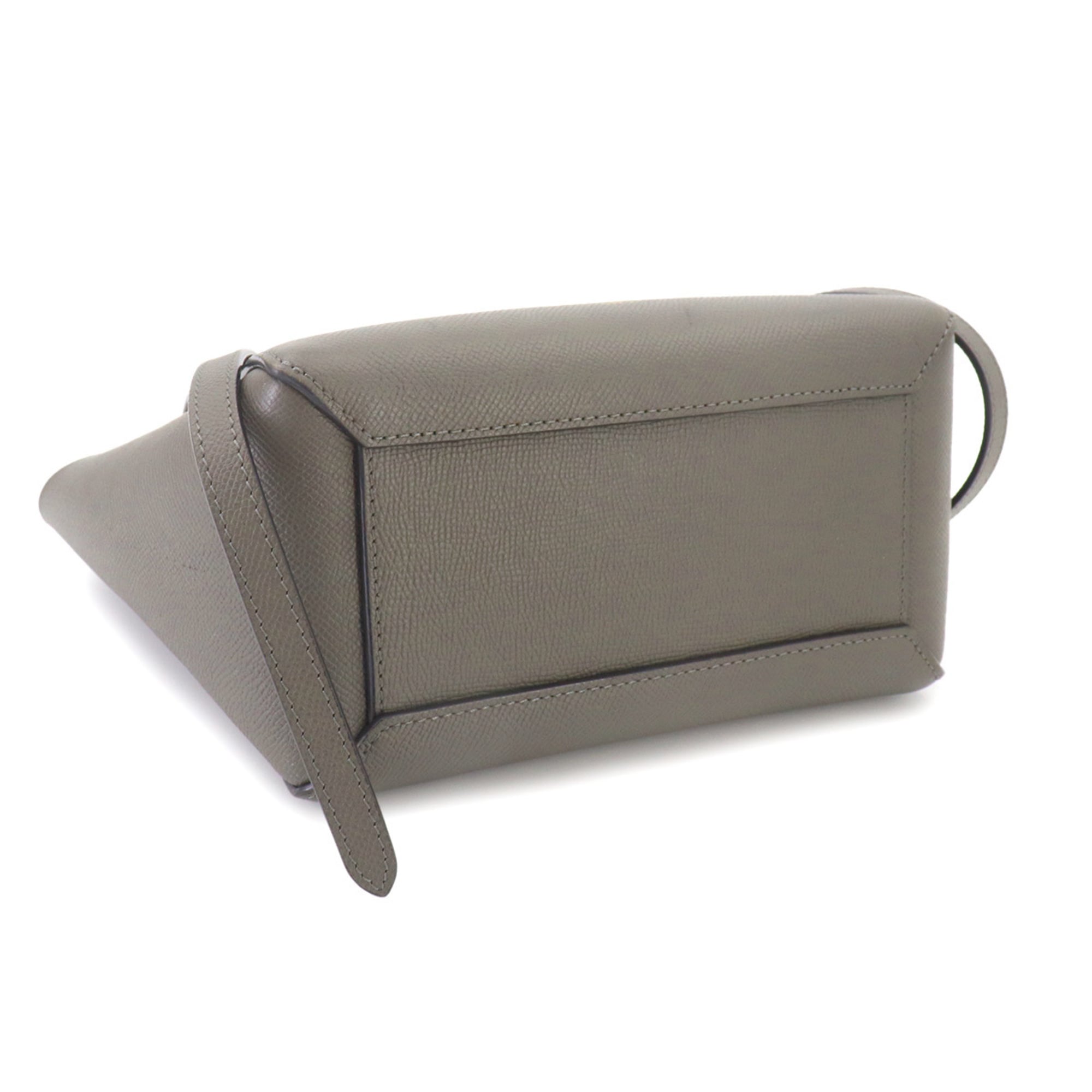Celine Gray Leather Fanny Pack Handbag (Pre-Owned)