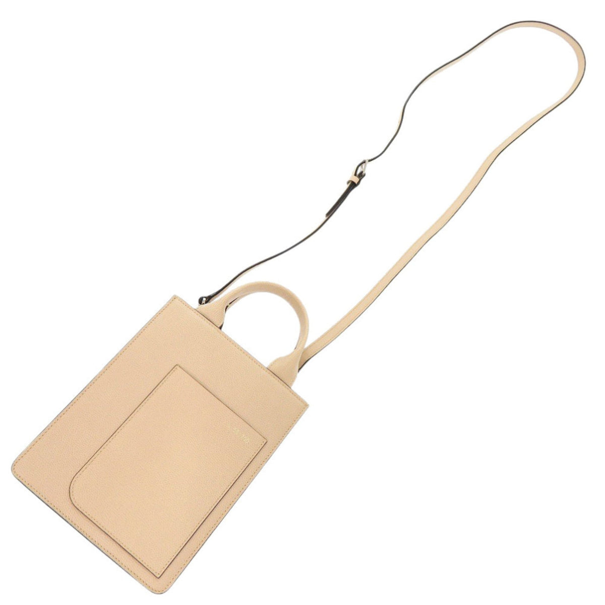Valextra Beige Leather Shoulder Bag (Pre-Owned)