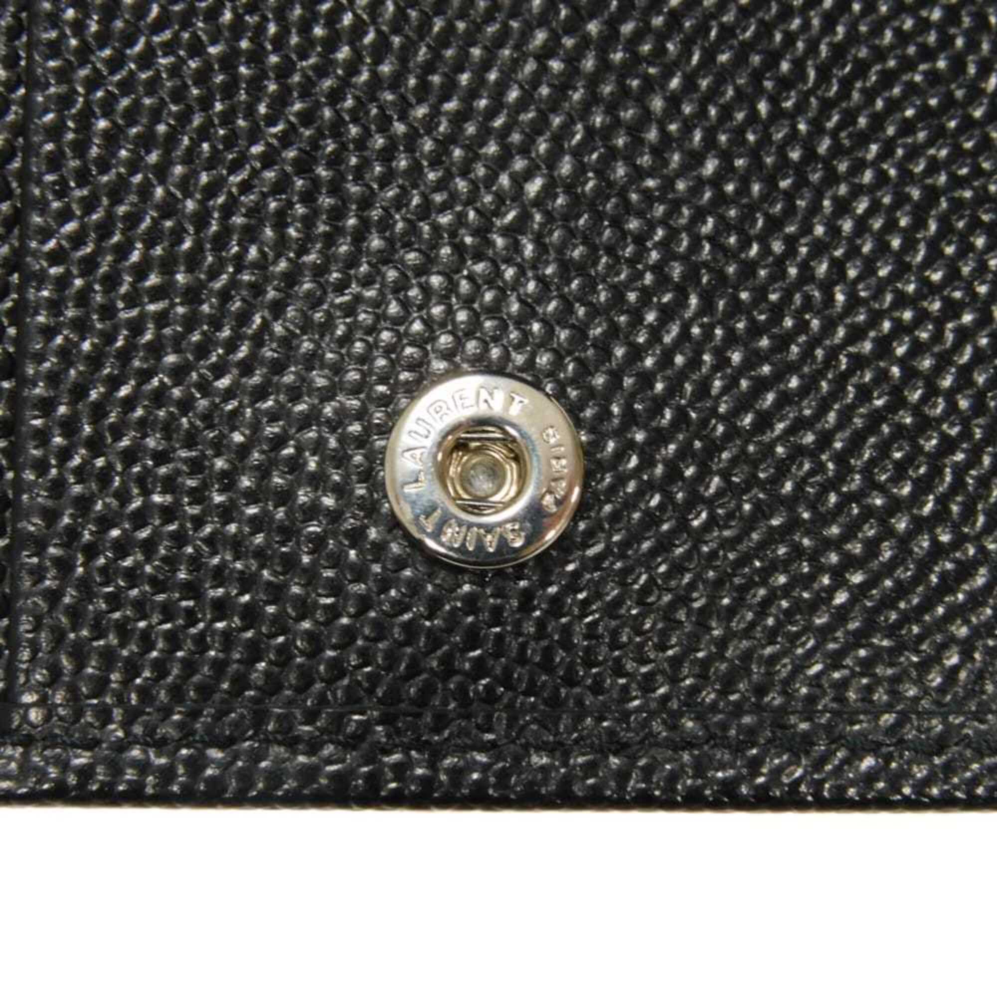 Yves Saint Laurent Black Leather Wallet (Bi-Fold) (Pre-Owned)