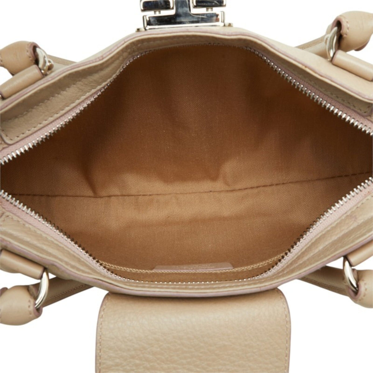 Salvatore Ferragamo Beige Leather Handbag Tote Bag (Pre-Owned)