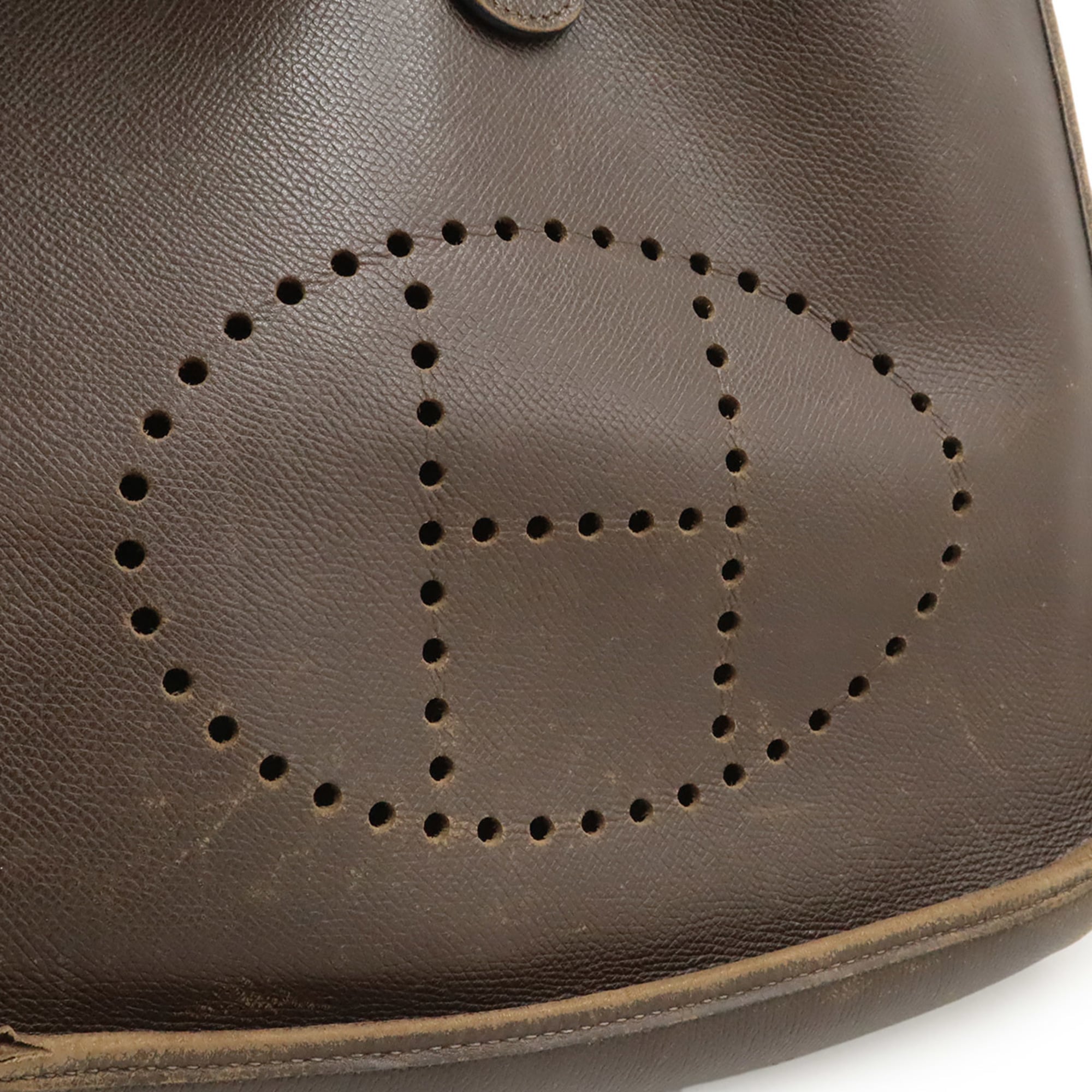 Hermes Dark Brown Courchevel Leather Shoulder Bag (Pre-Owned)