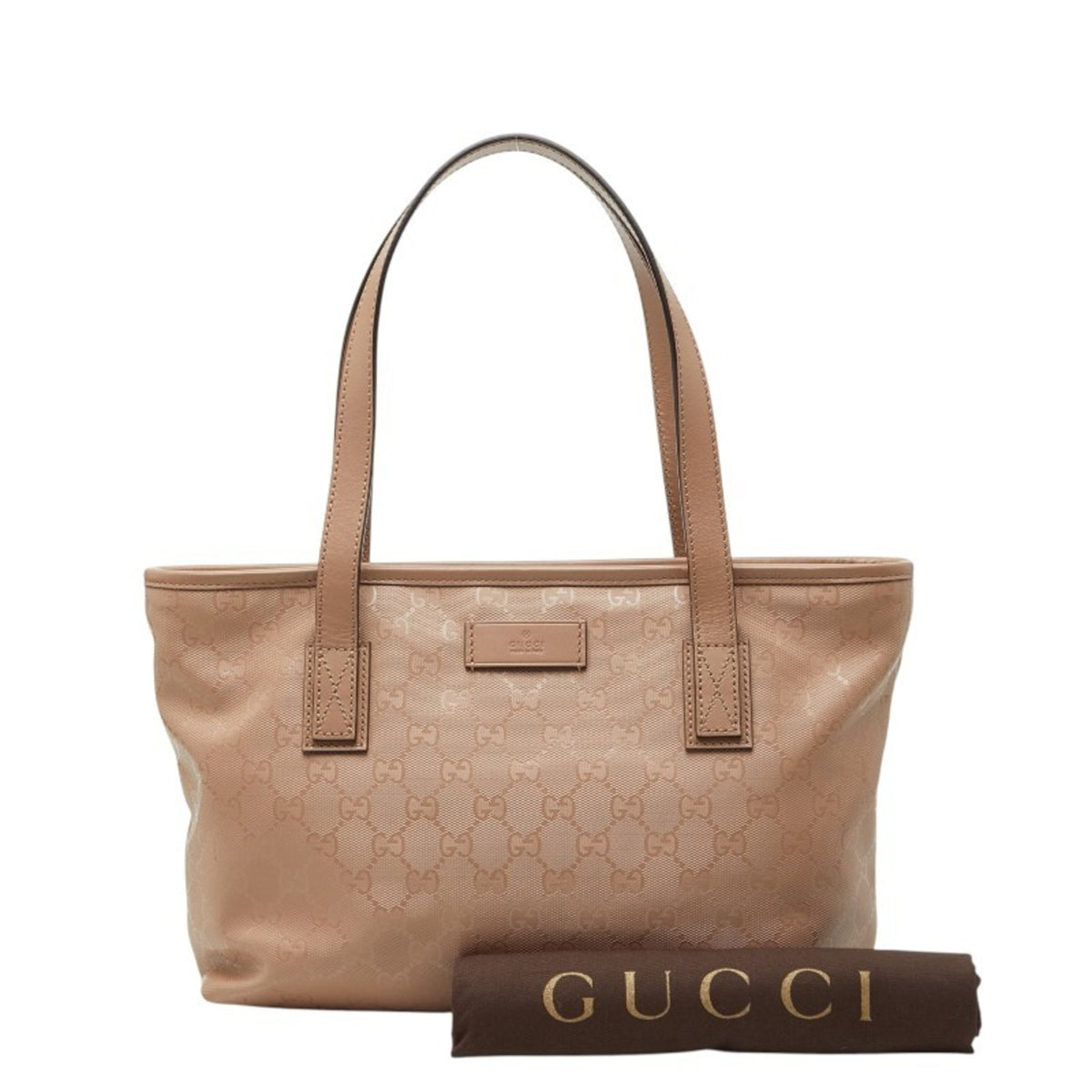 Gucci Beige Gg Imprimé Pvc Leather Handbag Tote Bag (Pre-Owned)