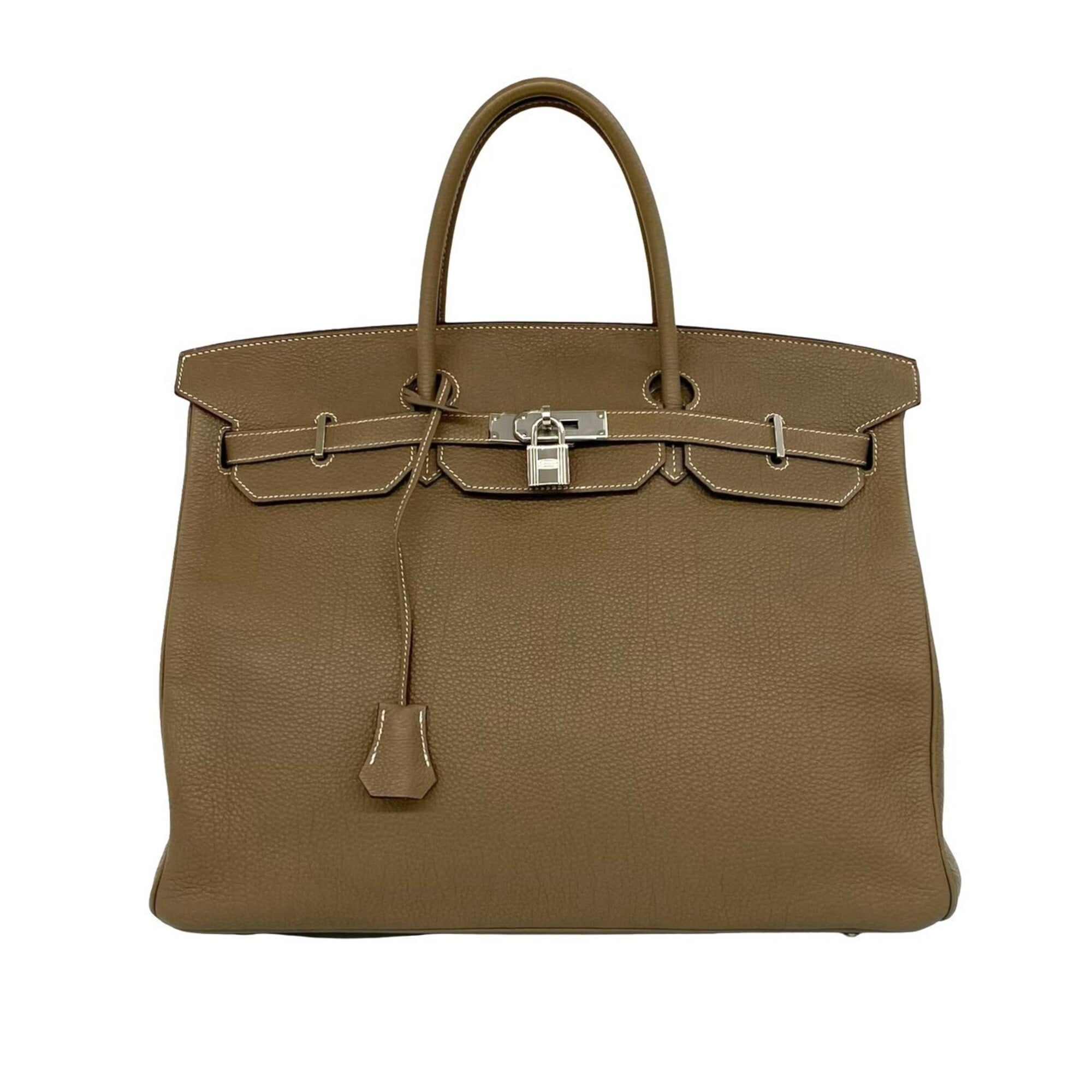 Hermes Beige Togo Leather Handbag Tote Bag (Pre-Owned)