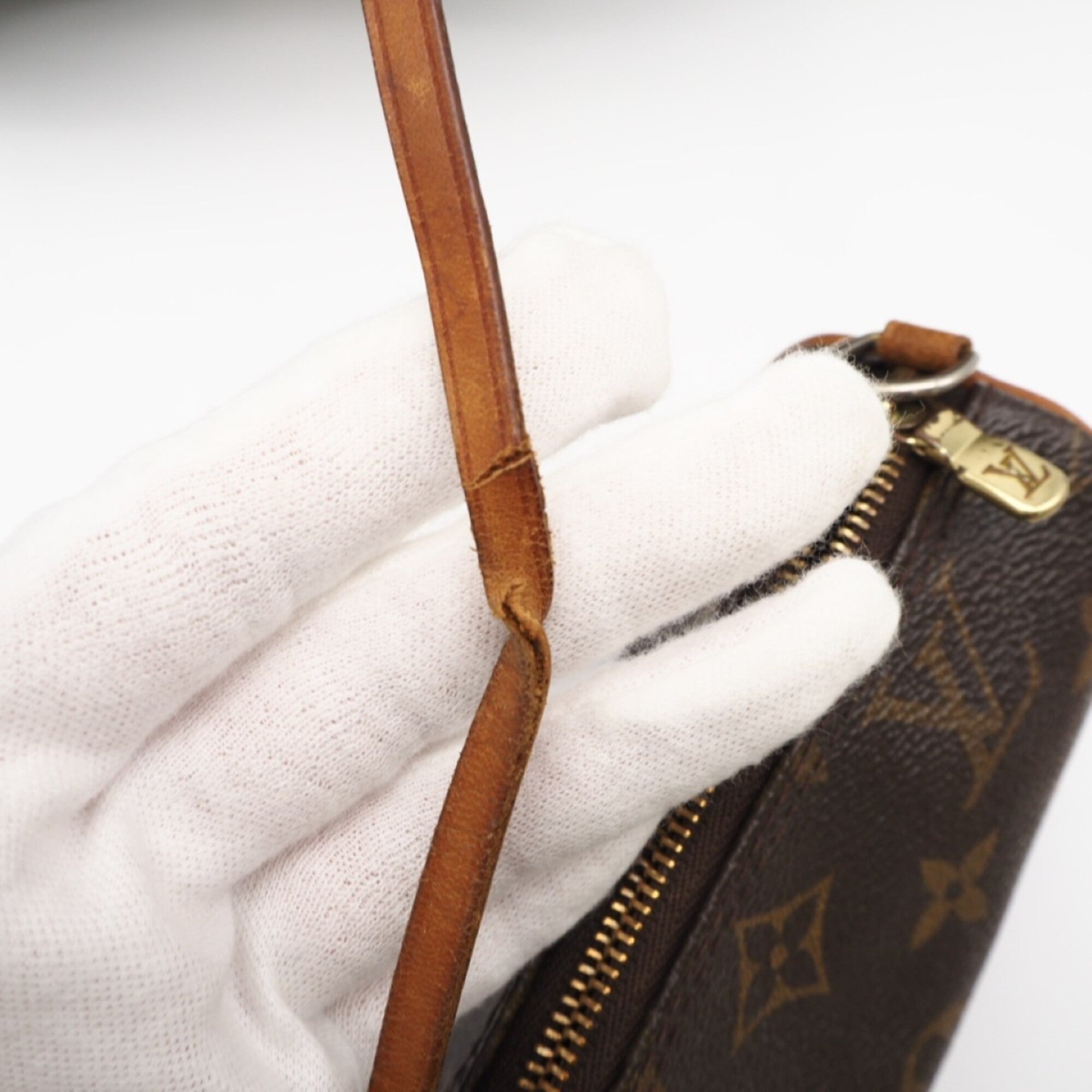 Louis Vuitton Monogram Brown Coated Canvas Leather Handbag (Pre-Owned)